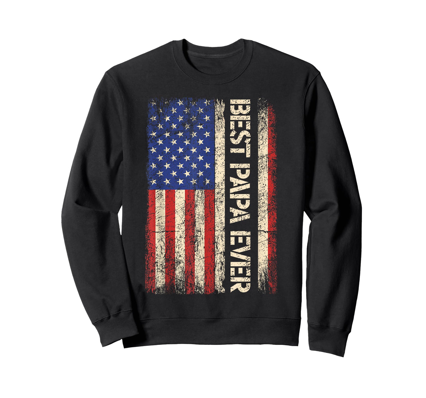 Best Papa Ever US American Flag Gifts For Father's Day Men T-Shirt