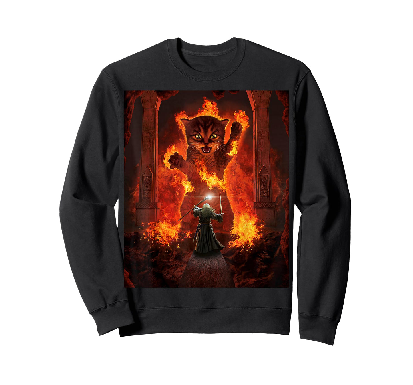 Balrog Cat Funny Kitten Kitty Cat Lover Men Women T-Shirt
