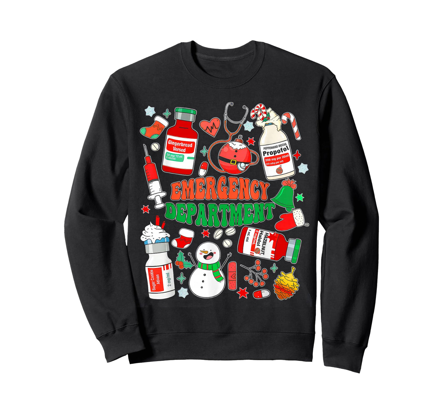 Christmas Er Nurse Emergency Department Er Ed Nurse Tech T-Shirt