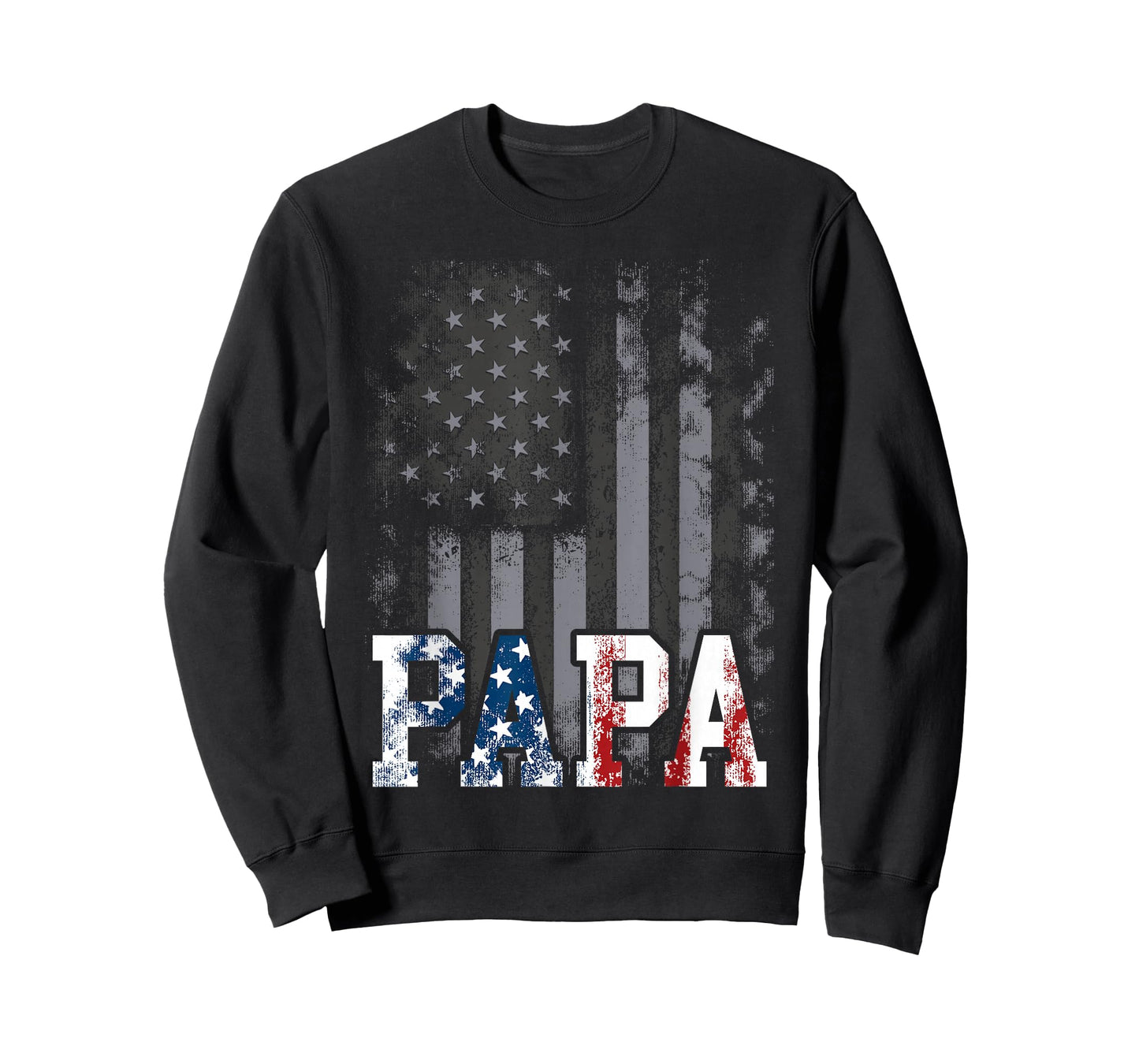 Papa American Flag Father's Day 4th of July Grandpa T-Shirt