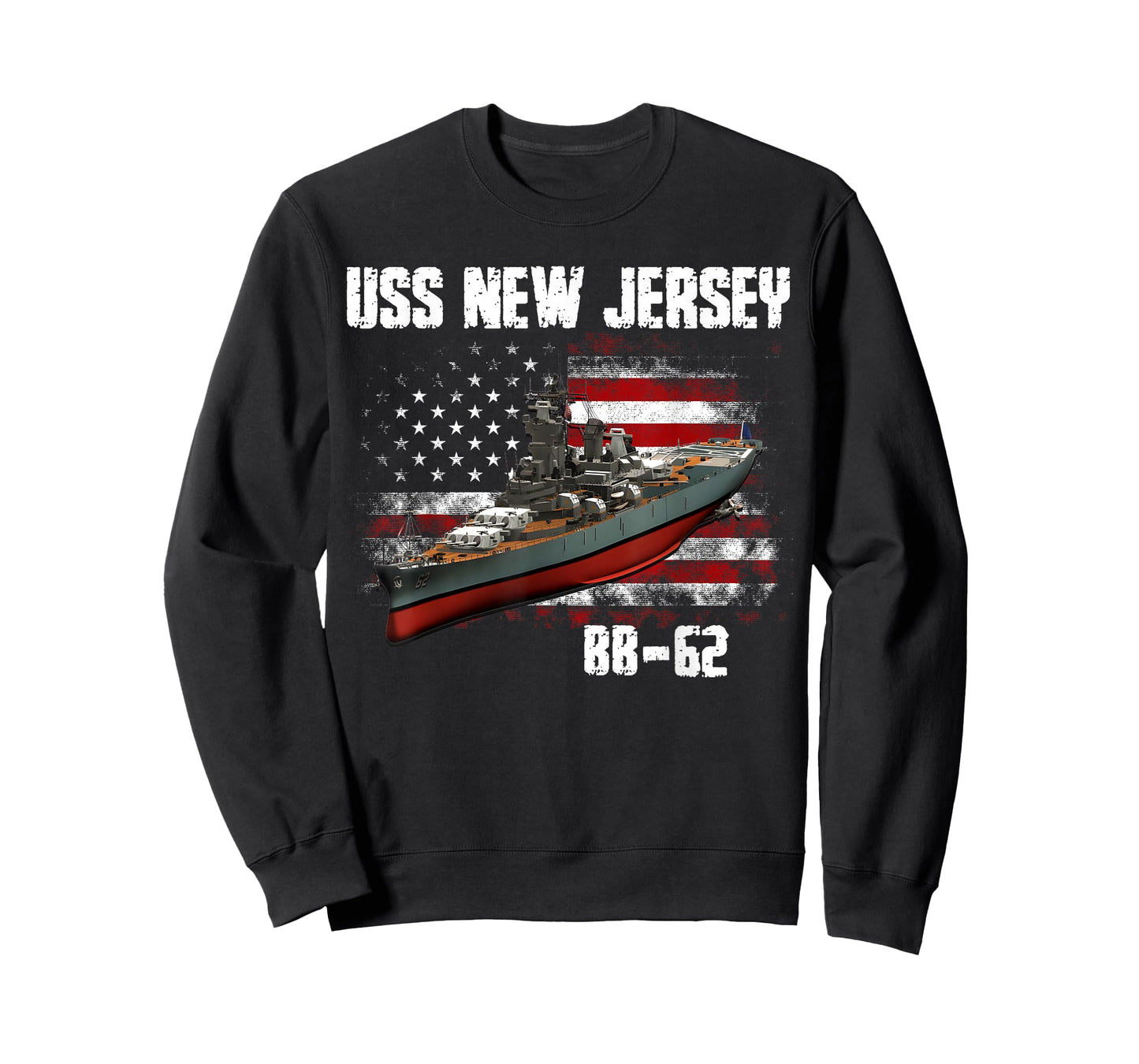 WW2 American Battleship USS New Jersey BB-62 Warship Veteran T-Shirt