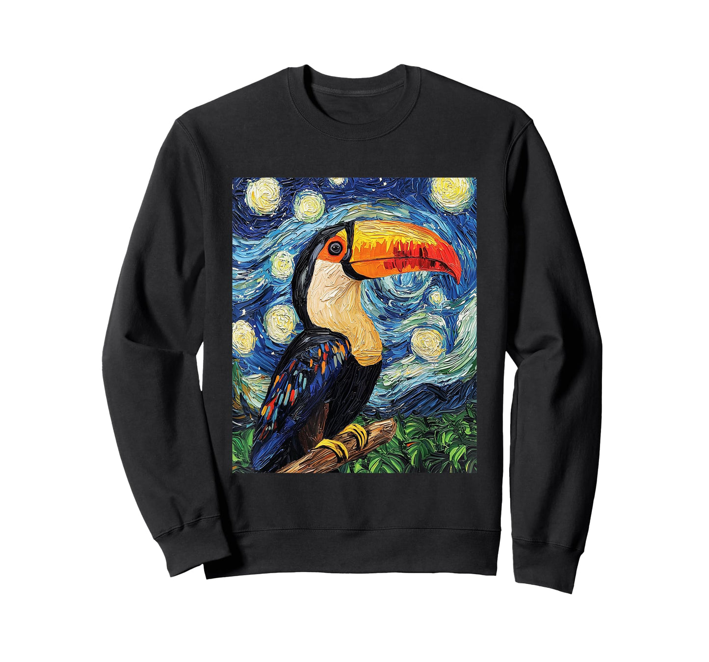 Toucan Tucan Bird Graphic - Van Gogh Style - Starry Night T-Shirt