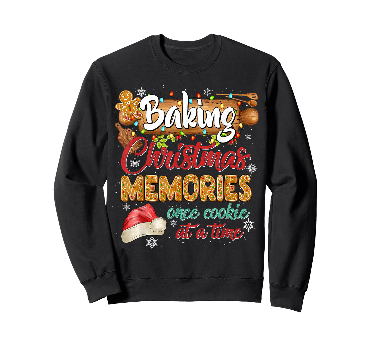 Baking Christmas Memories Once Cookie At A Time Gingerbread T-Shirt
