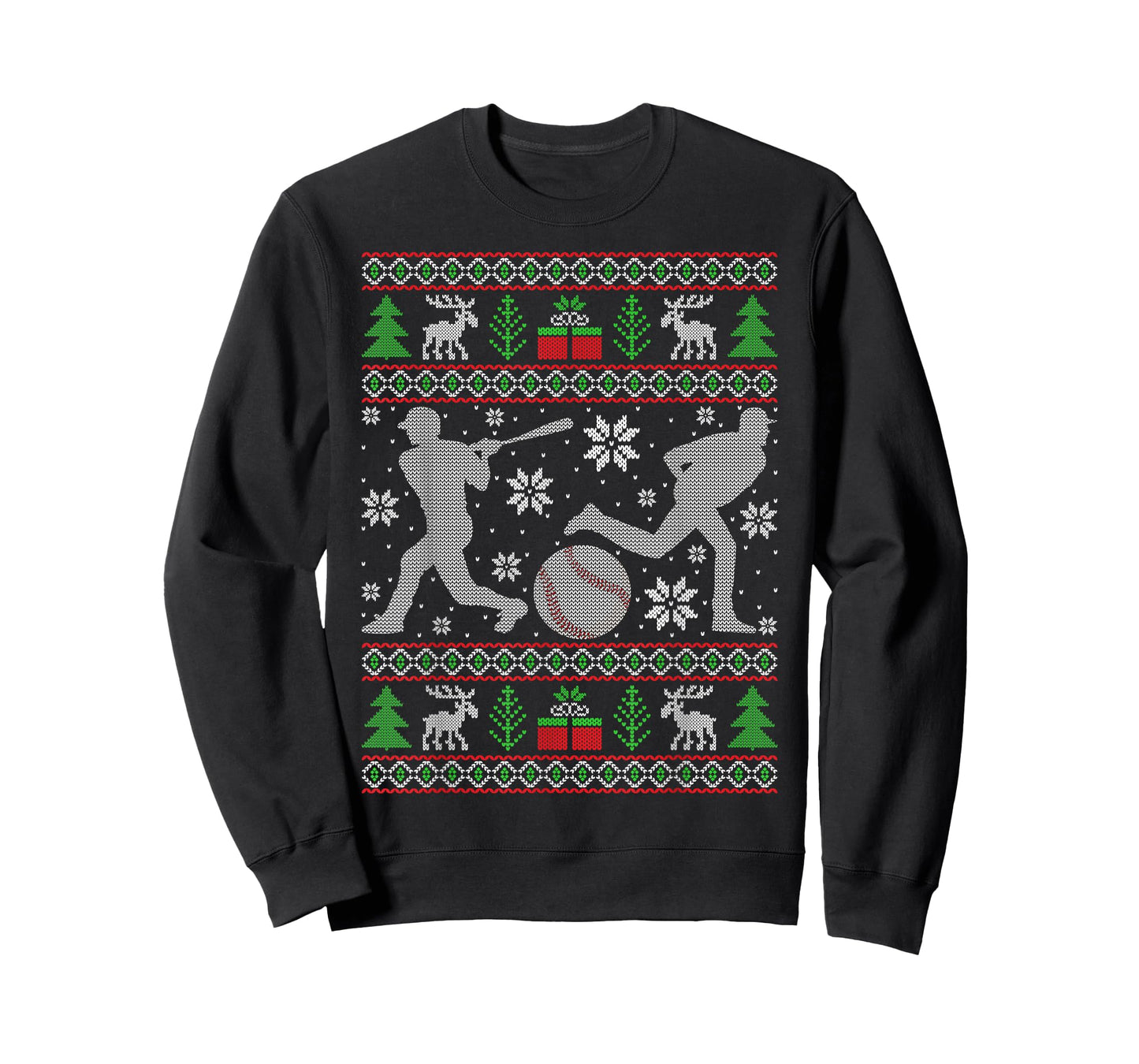 Baseball Christmas Pajama Funny Xmas PJs Men Women Teens T-Shirt