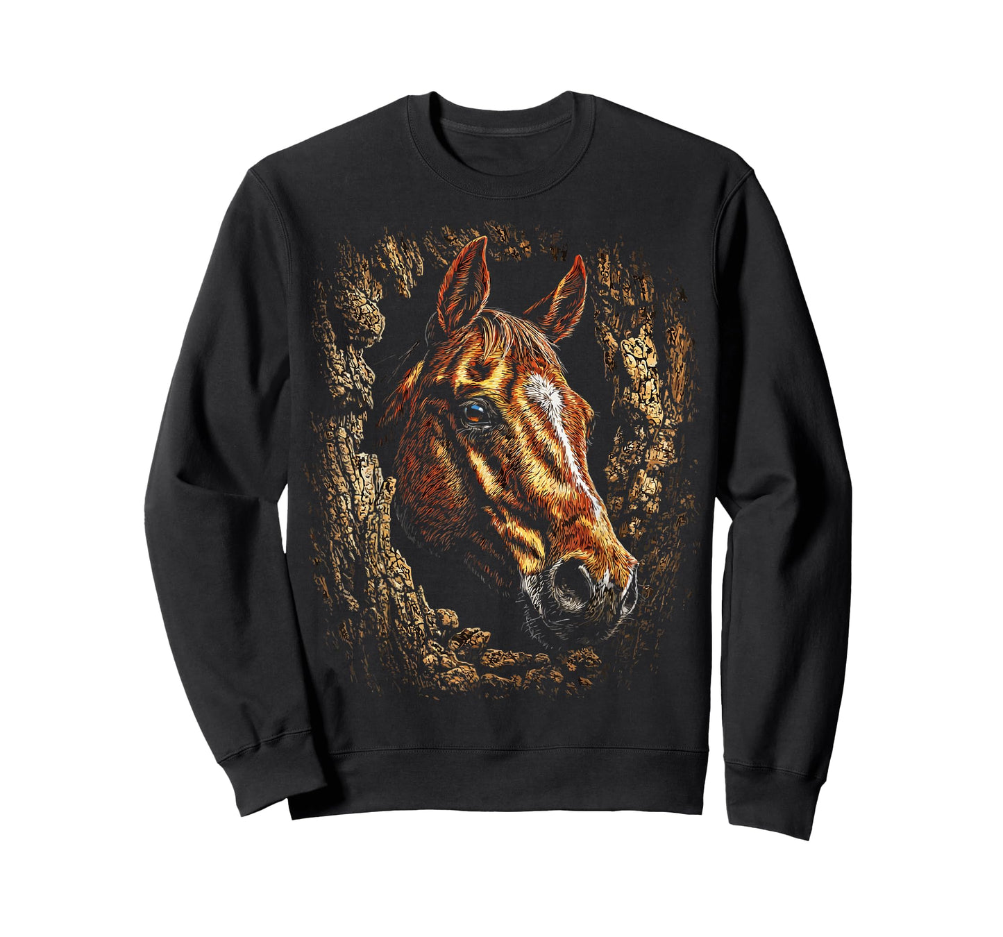 Colorful Horse Art Cute Farm Animal Autumn Aesthetic Fall T-Shirt