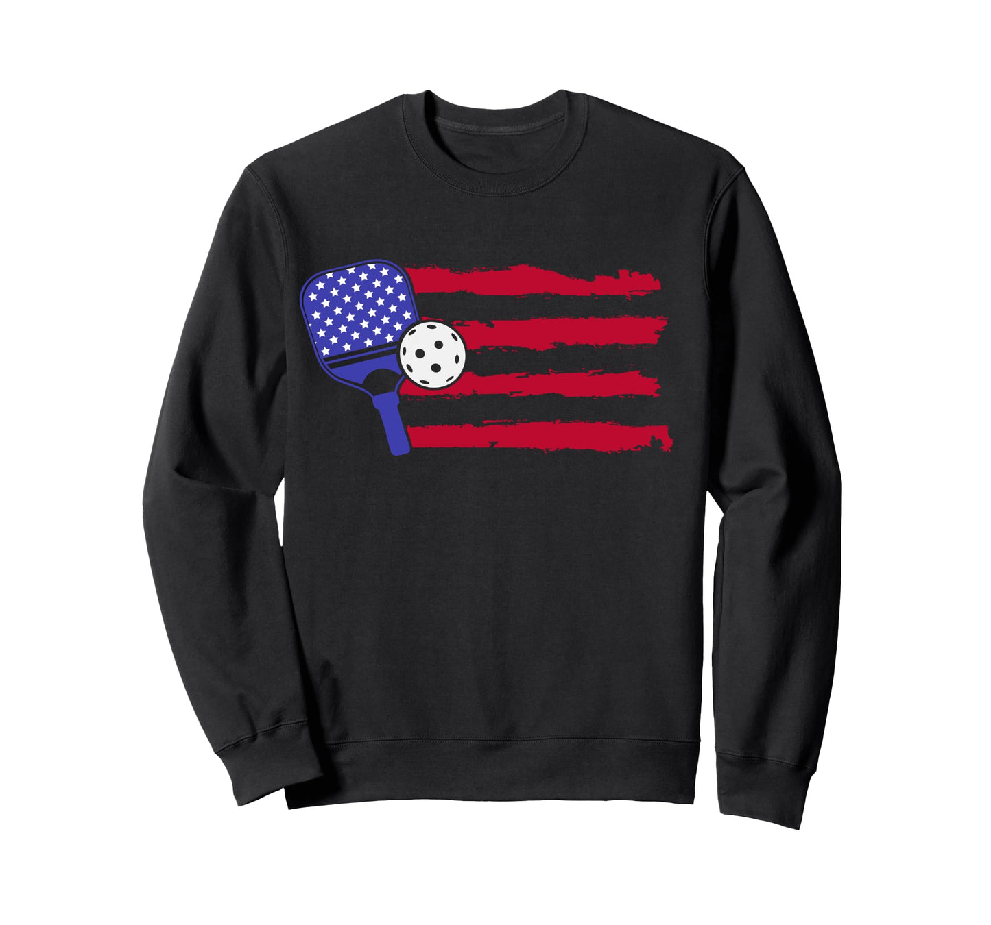 Pickleball US Flag American Patriotic Pickleball 4th Of July Long Sleeve T-Shirt