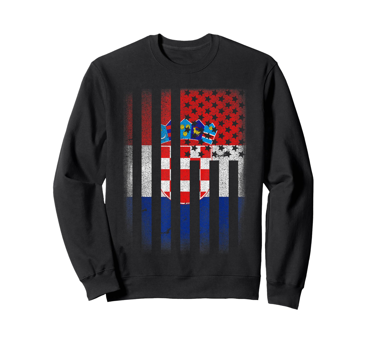 Croatian American Flag T-shirt Croatia Usa Hrvatska America T-Shirt