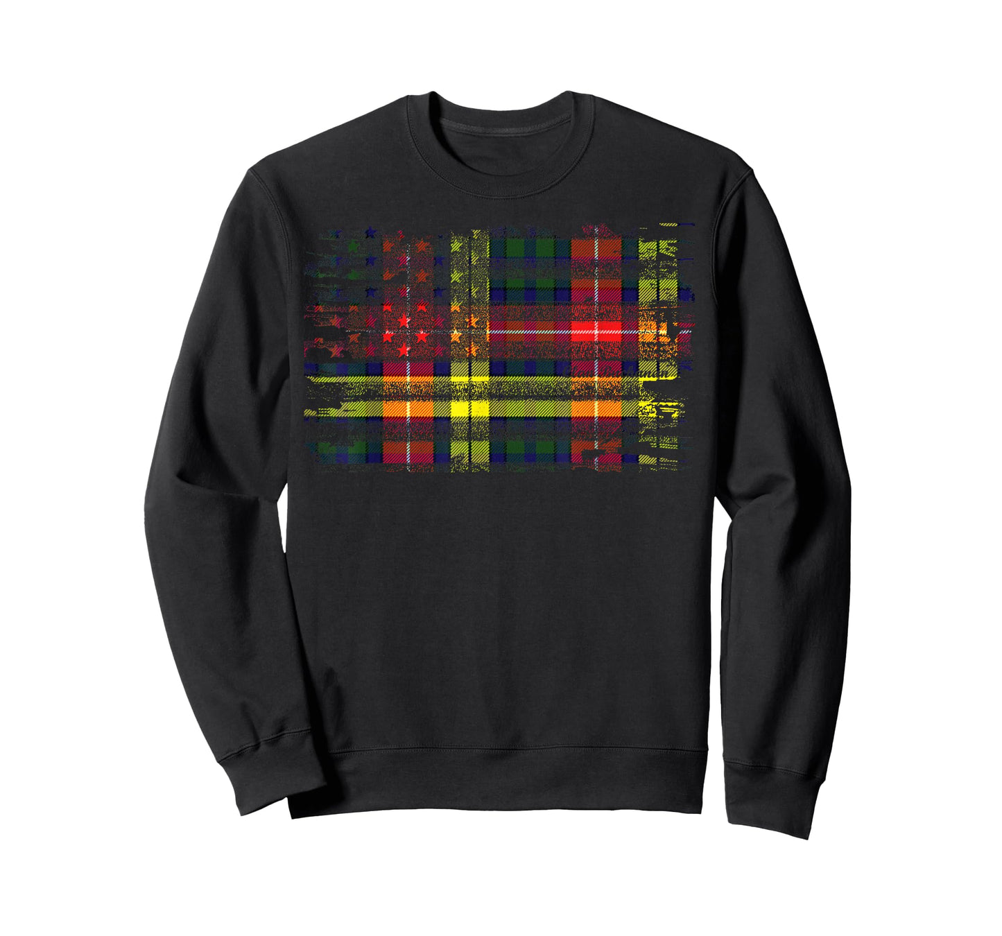 Clan Buchanan American Flag Scottish Tartan T-Shirt