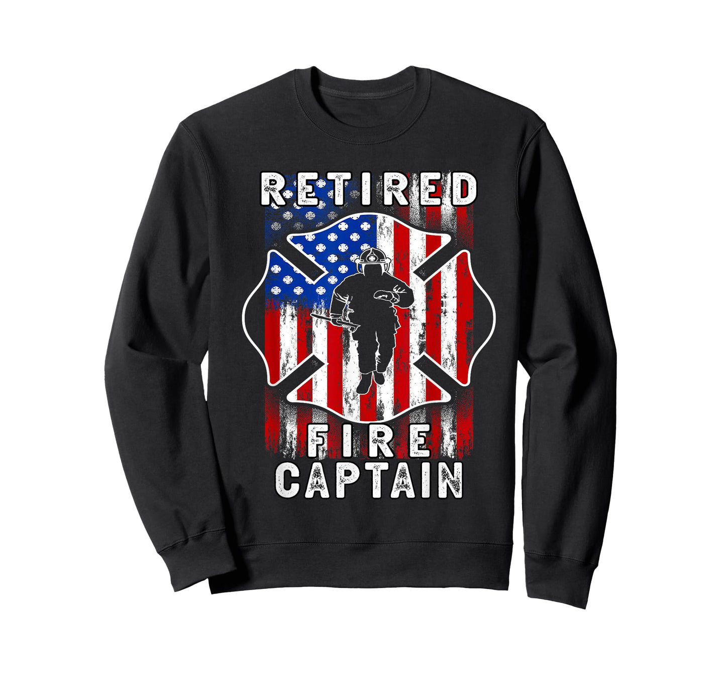 USA flag Retired Fire captain 2025 Firefighter Retirement T-Shirt