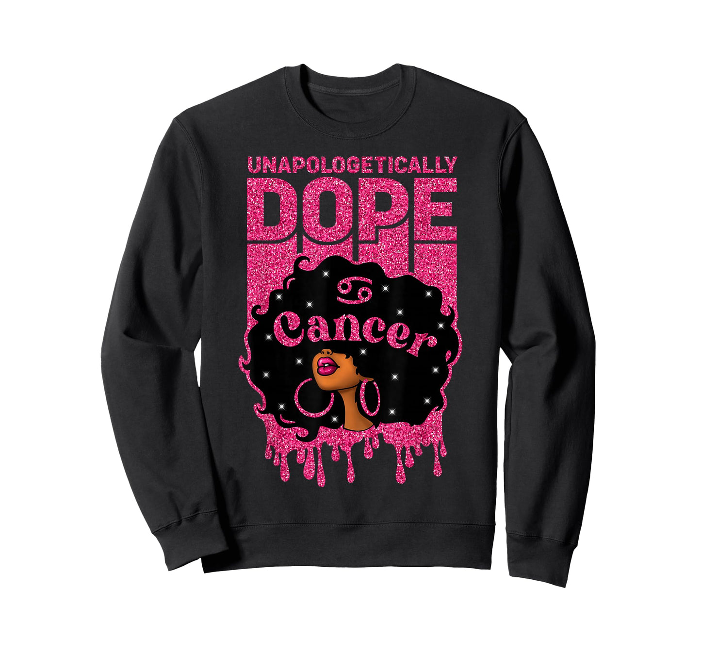 Unapologetically Dope Cancer Afro Woman Zodiac Sign T-Shirt