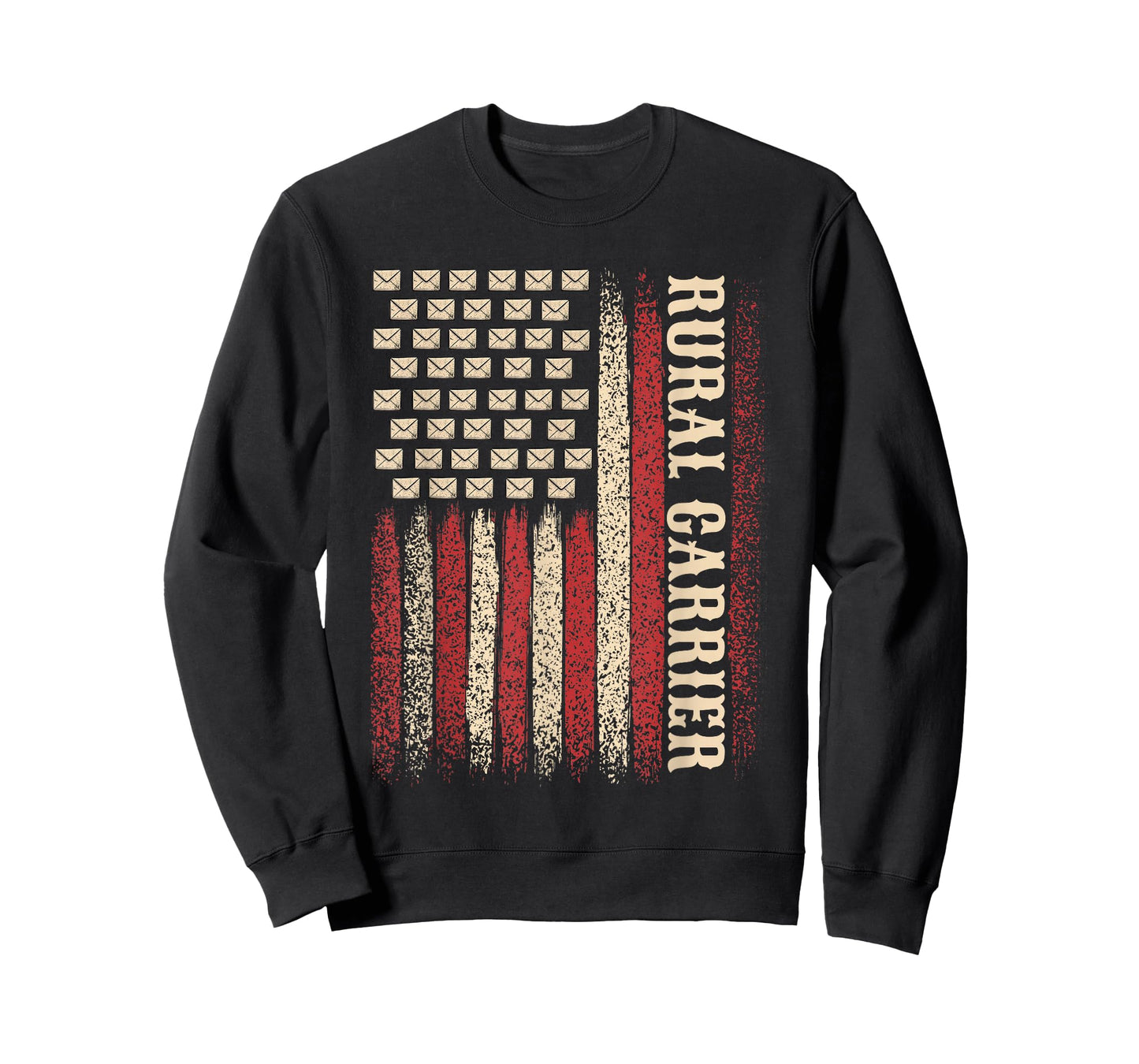 Vintage Rural Carrier USA Flag for Patriotic Mailman T-Shirt