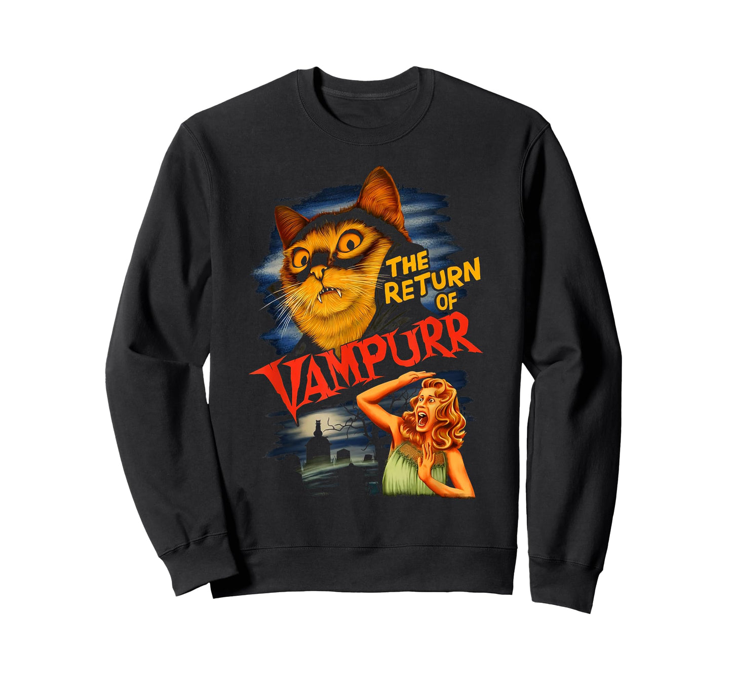 Funny Cat The Return of Vampurr Kitten T-Shirt