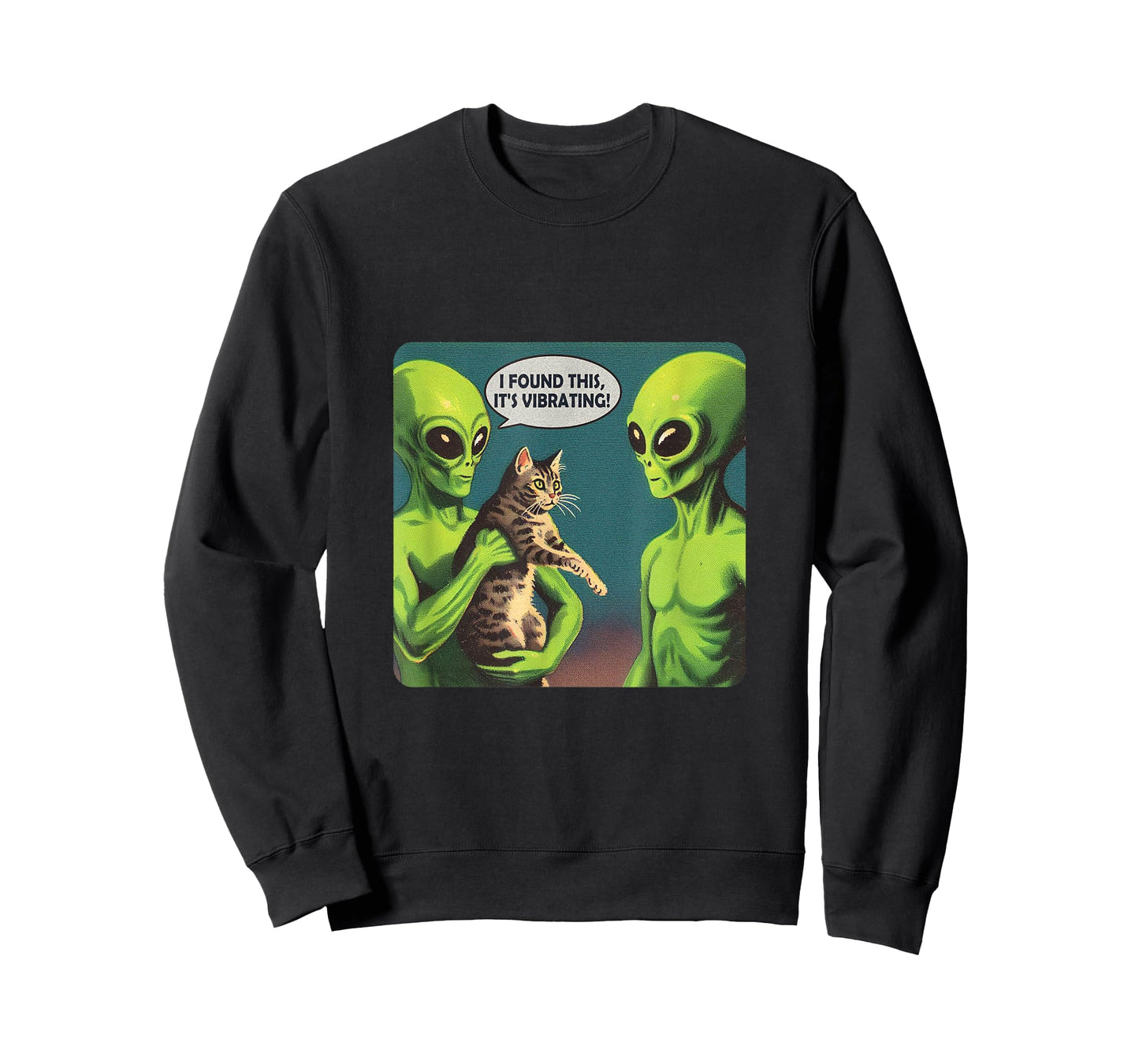 I Found This Its Vibrating Funny Cat Alien T-Shirt