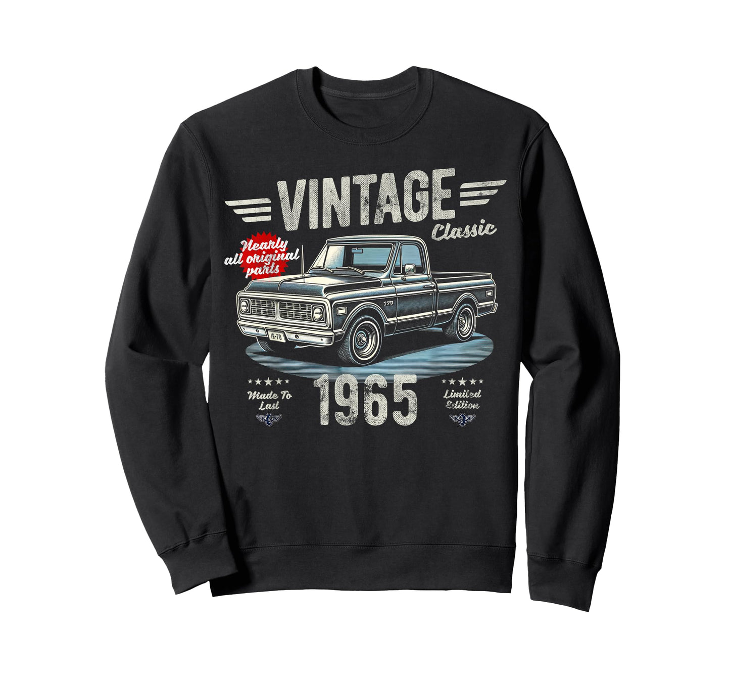 60th Birthday Born 1965 Vintage Funny Retro Pickup Truck T-Shirt