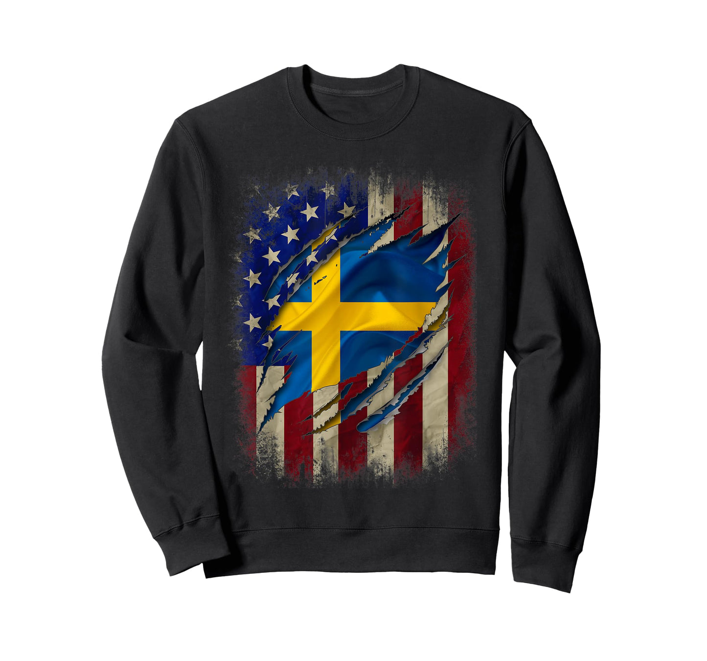 Swedish American Flag tshirt Swedish Blood Inside Me shirt
