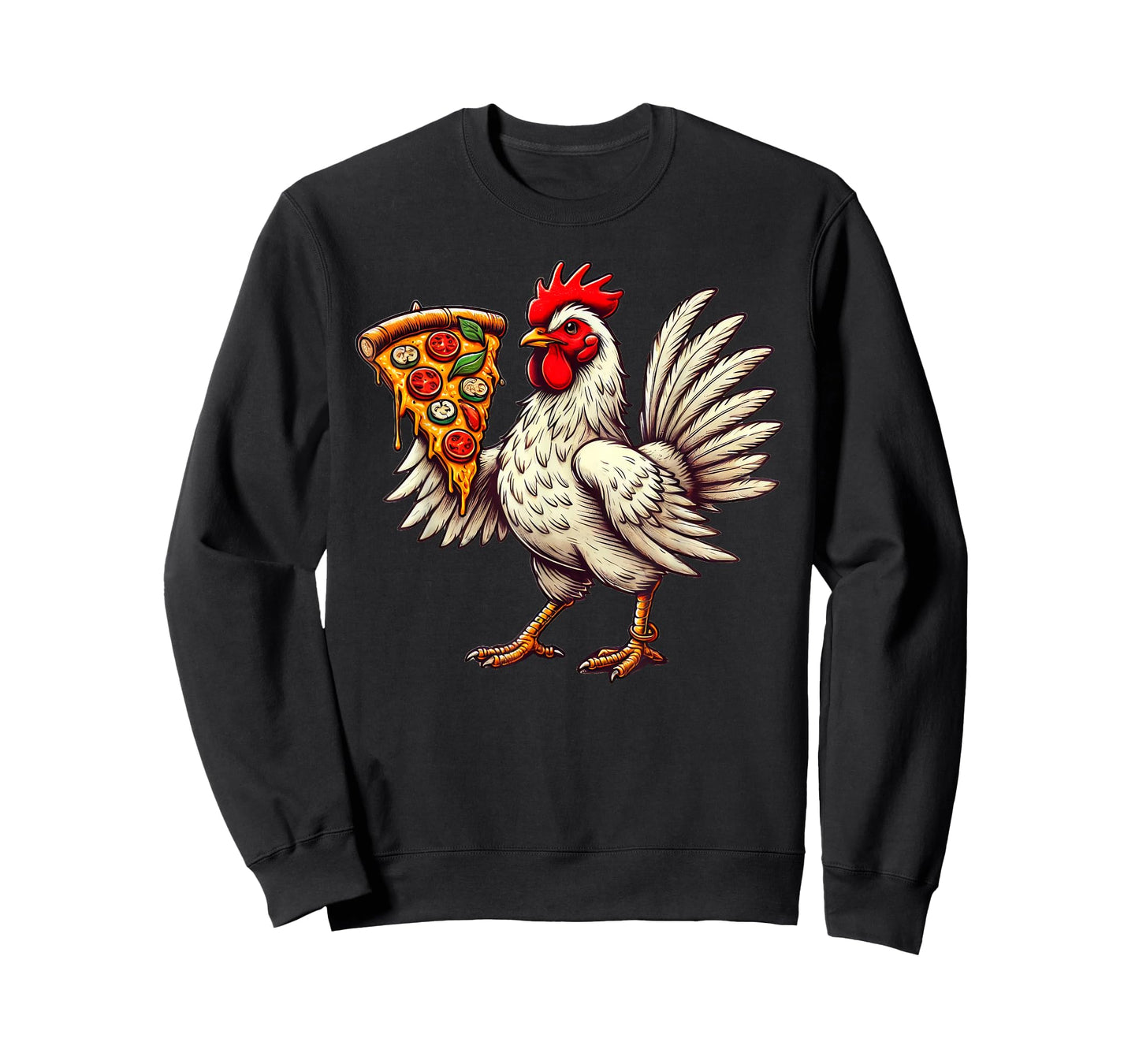 Cute Chicken Eating Pizza T-Shirt