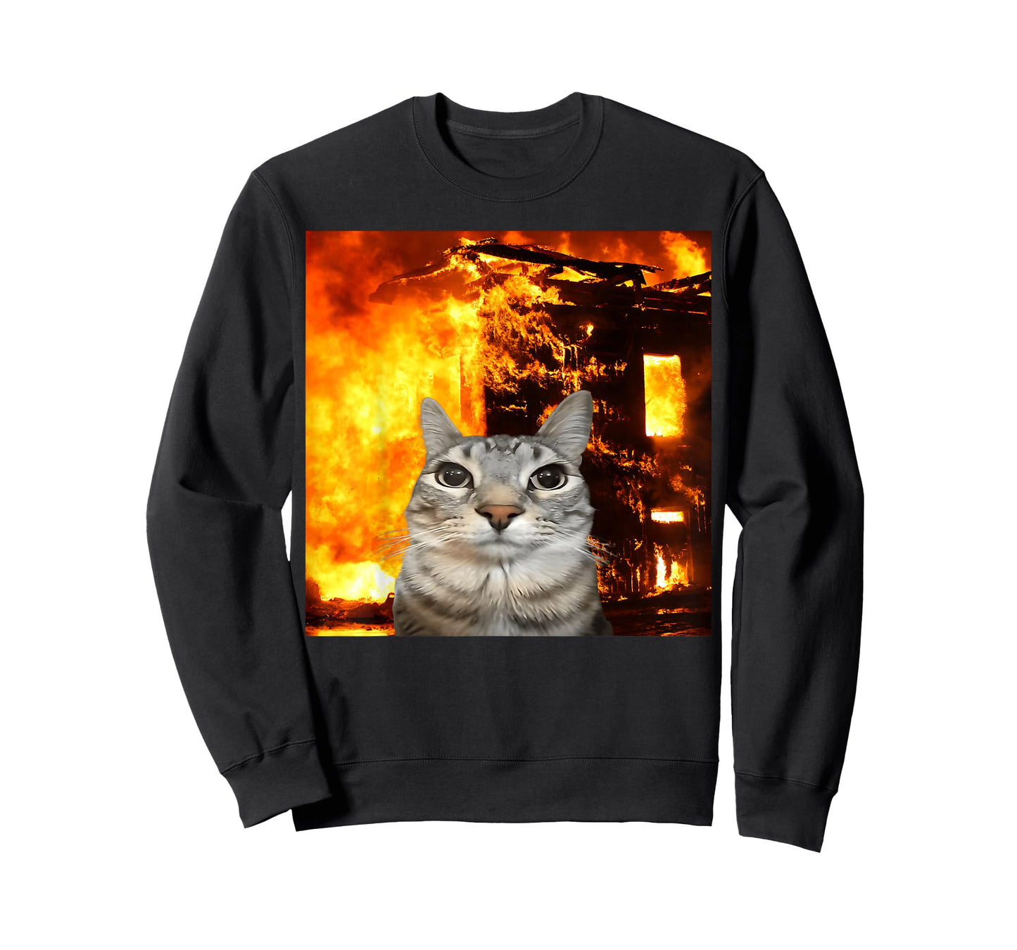 Funny Cat Meme Boys Girls Kids Women Men Teens Silly Graphic T-Shirt