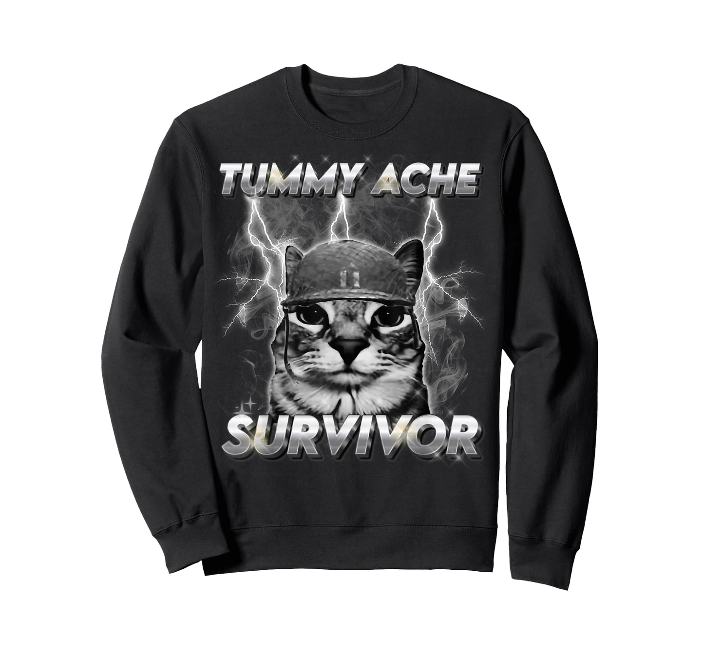 Funny Cat Meme I Survived Today's Tummy Ache T-Shirt