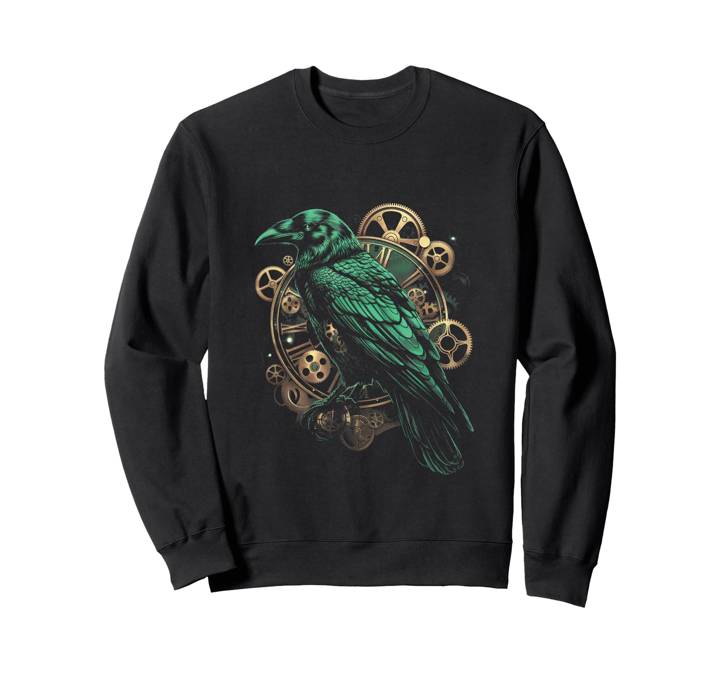 Crow Steampunk Gears Raven art Steampunk bird T-Shirt