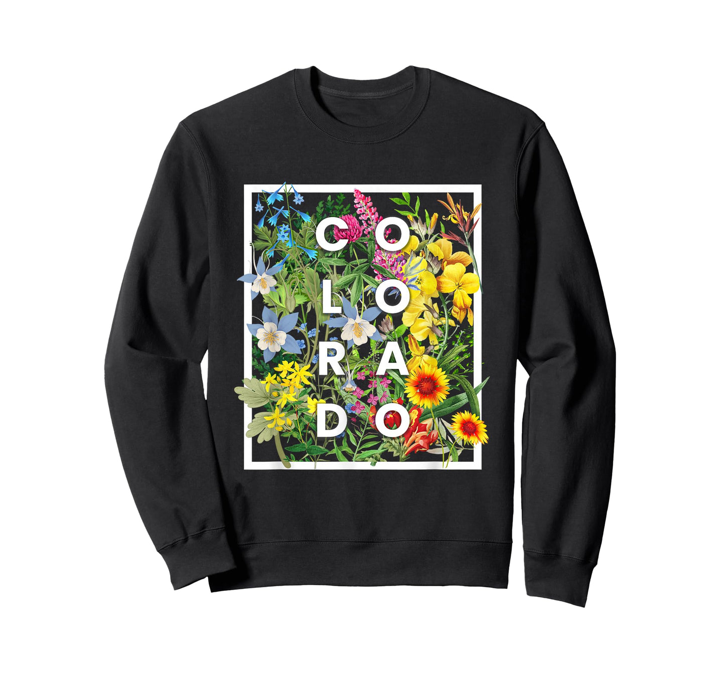 Flowers of Colorado Word Art - Coloradan Pride T-Shirt