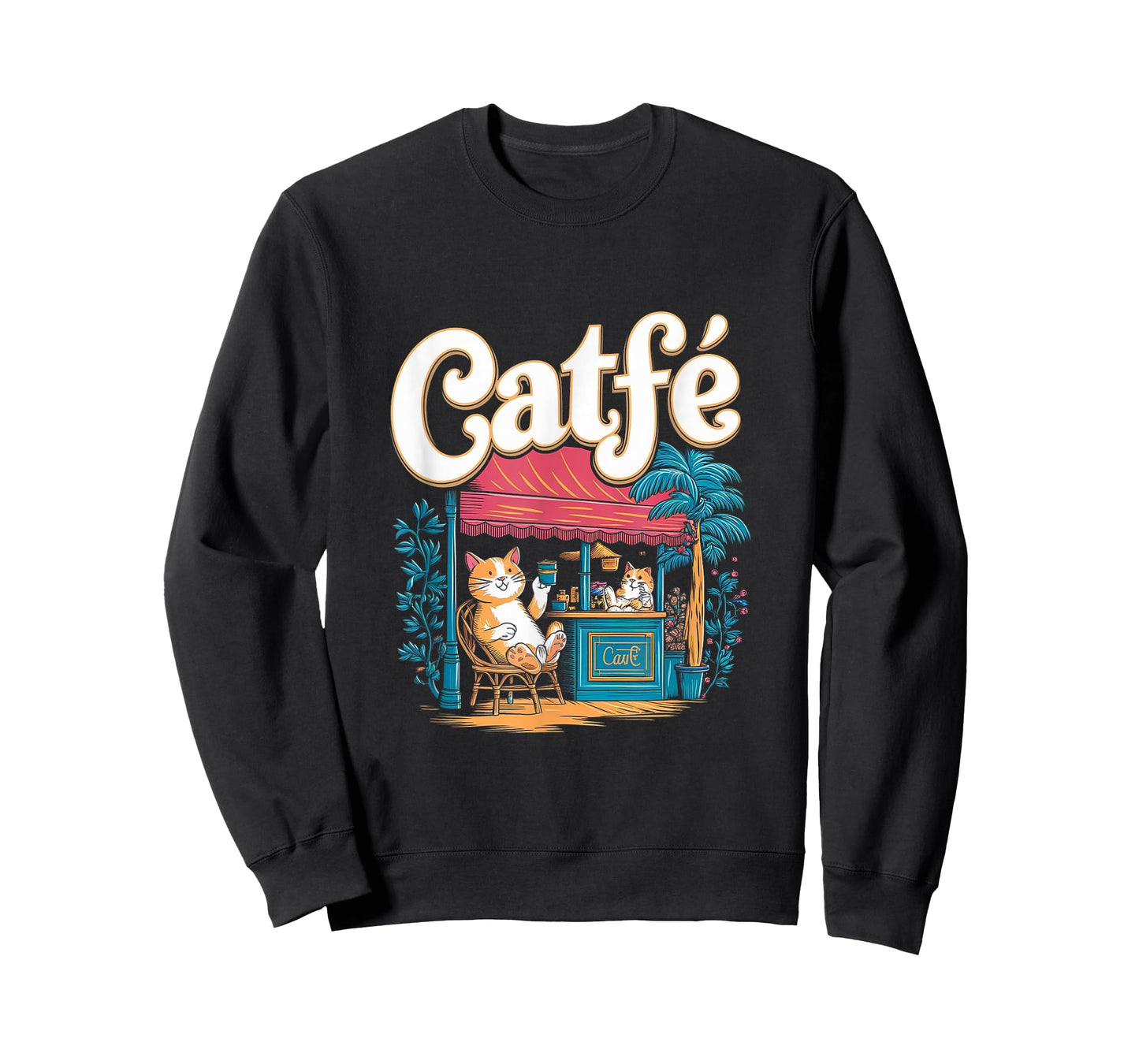 Funny Coffee Lover Cat Owner Cafe Pun T-Shirt