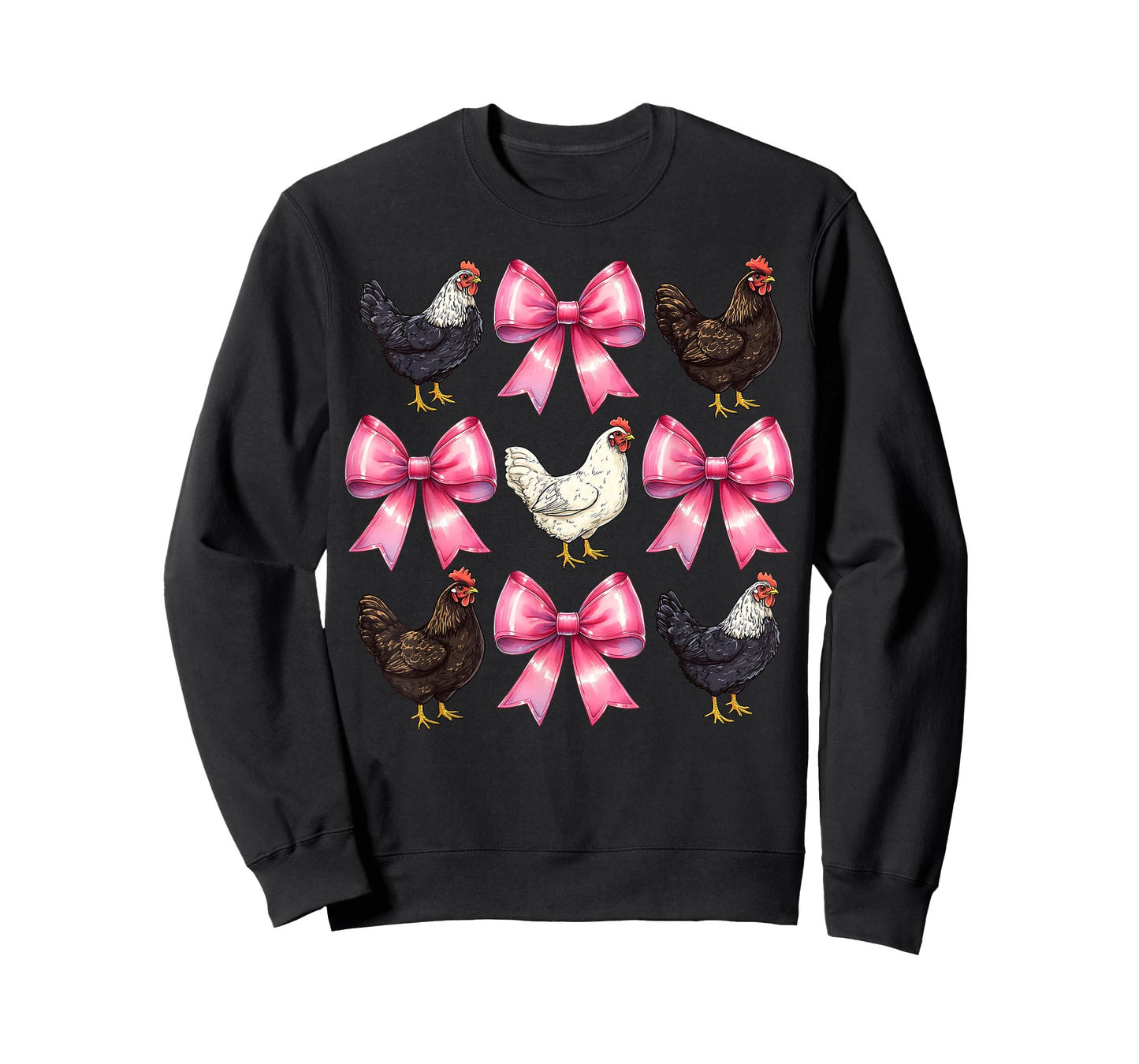 Coquette Bow Chicken Farm Farmer Pink Mothers Day Mom Girl T-Shirt