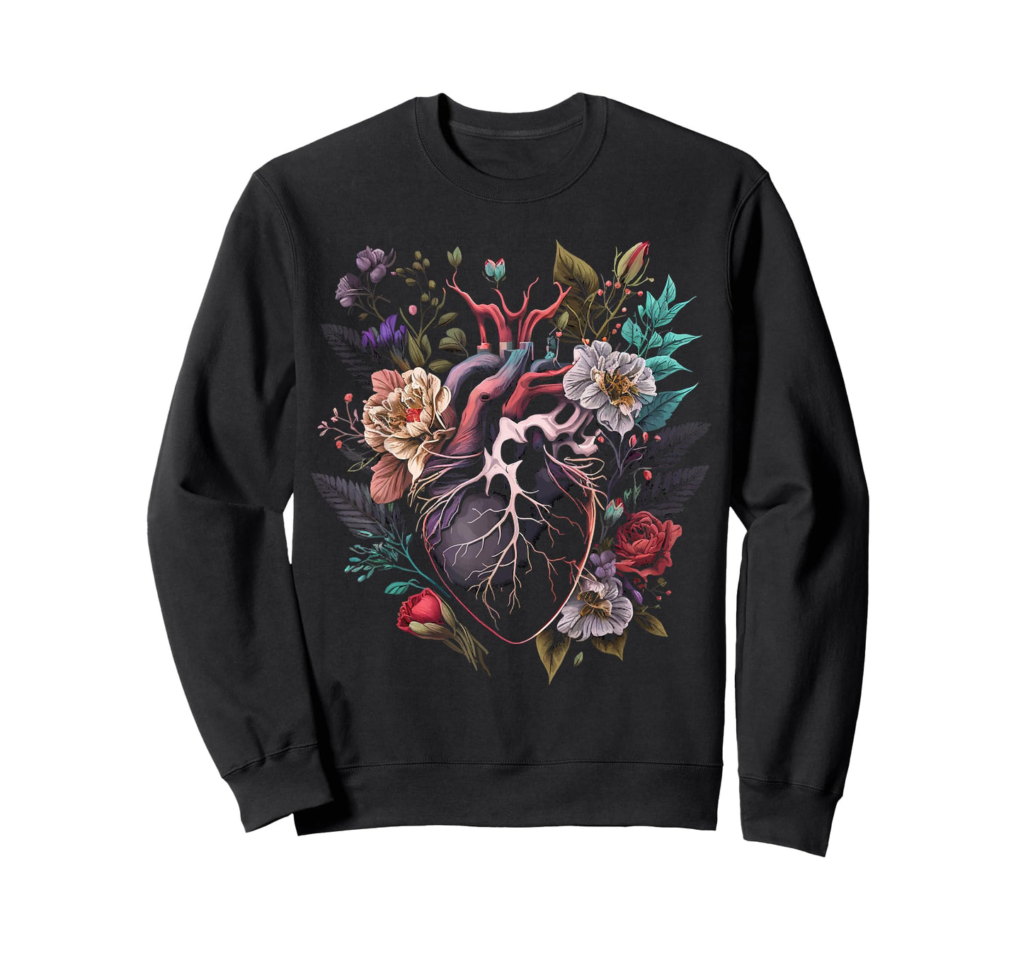 Anatomical Heart And Flowers Show Your Love T-Shirt