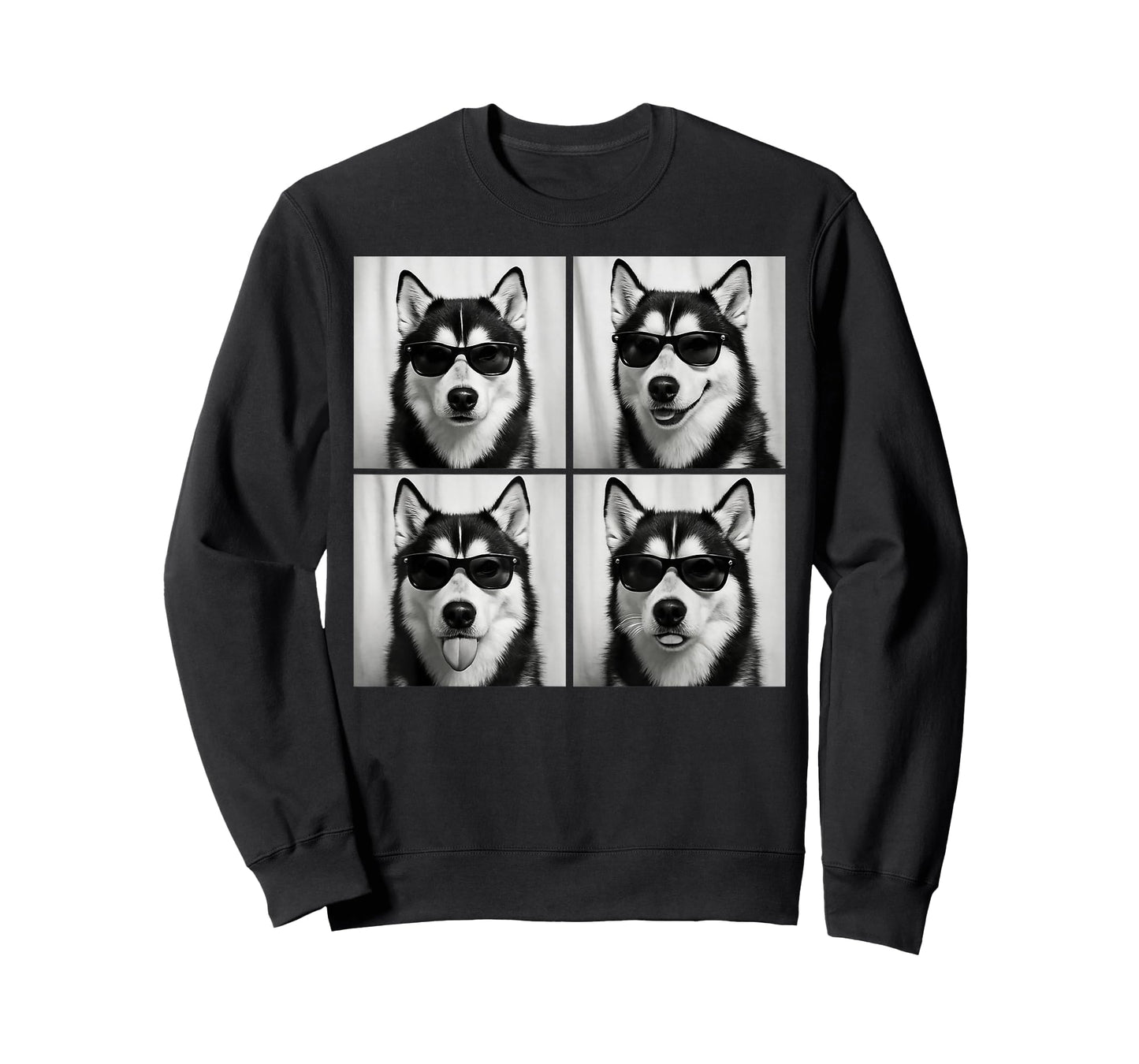 Funny Siberian Husky Lover Cute Huskies Dog Photo Booth T-Shirt