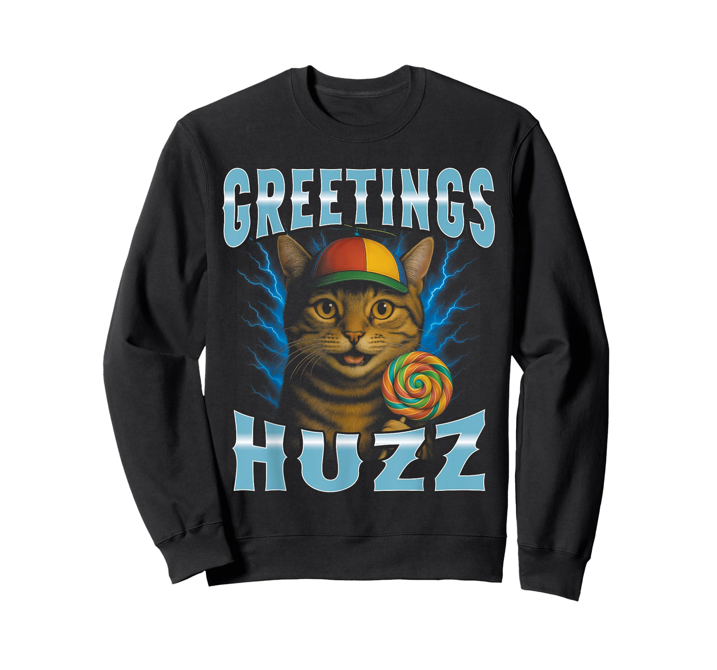 Greetings Huzz Bootleg Cat Funny T-Shirt