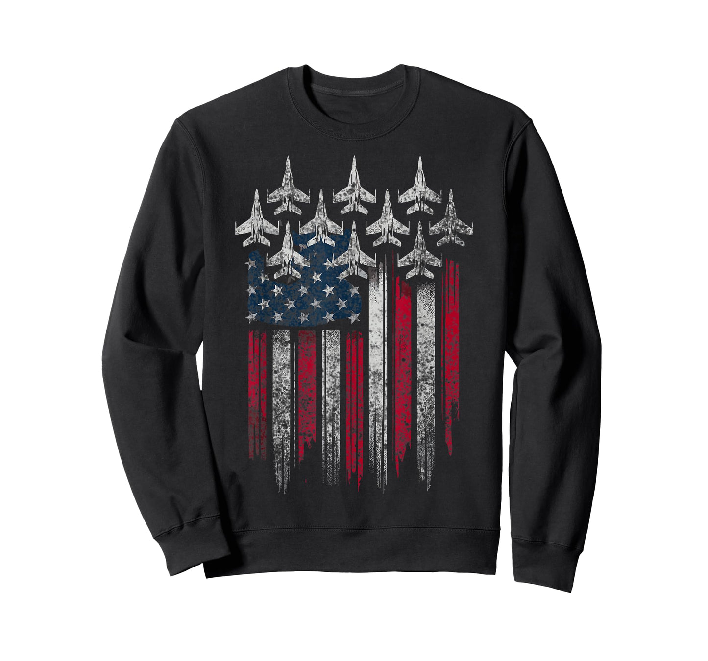 Patriotic USA Flag Fighter Jets Lover 4th of July T-Shirt