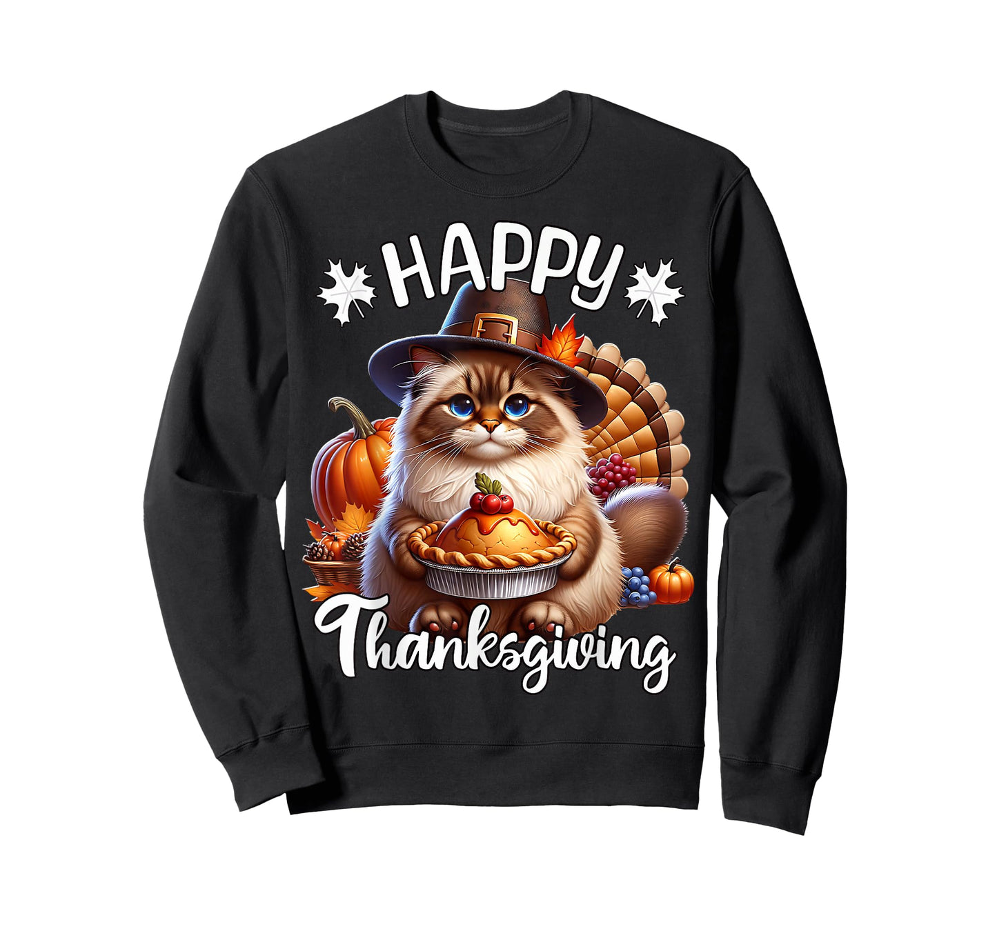 Ragdoll Cat Happy Thanksgiving Ragdoll Cat T-Shirt