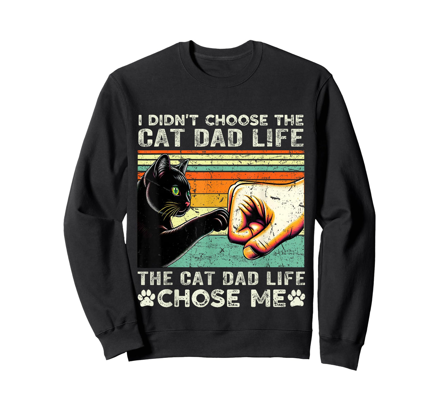 I Didn't Choose The Cat Dad Life funny cat lovers vintage T-Shirt