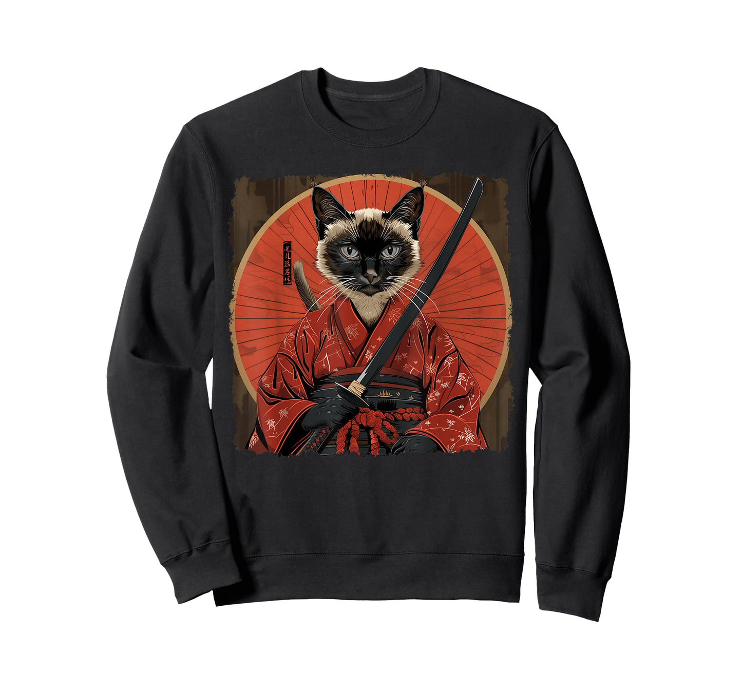 Siamese Cat Japanese Art Samurai Ukiyo-e Vintage T-Shirt
