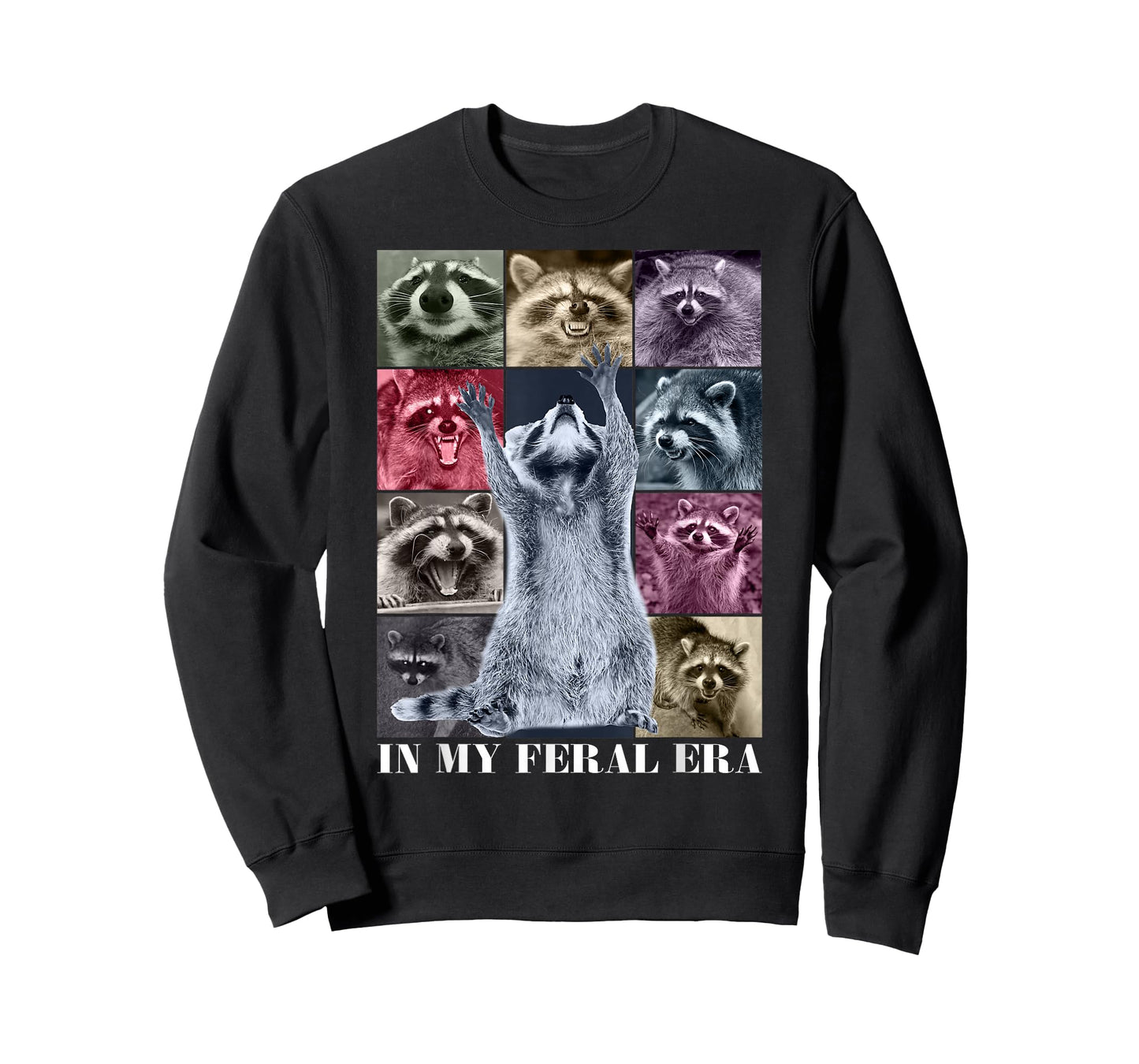 in My Feral Era Funny Raccoon Animal Meme Racoons Team Trash T-Shirt