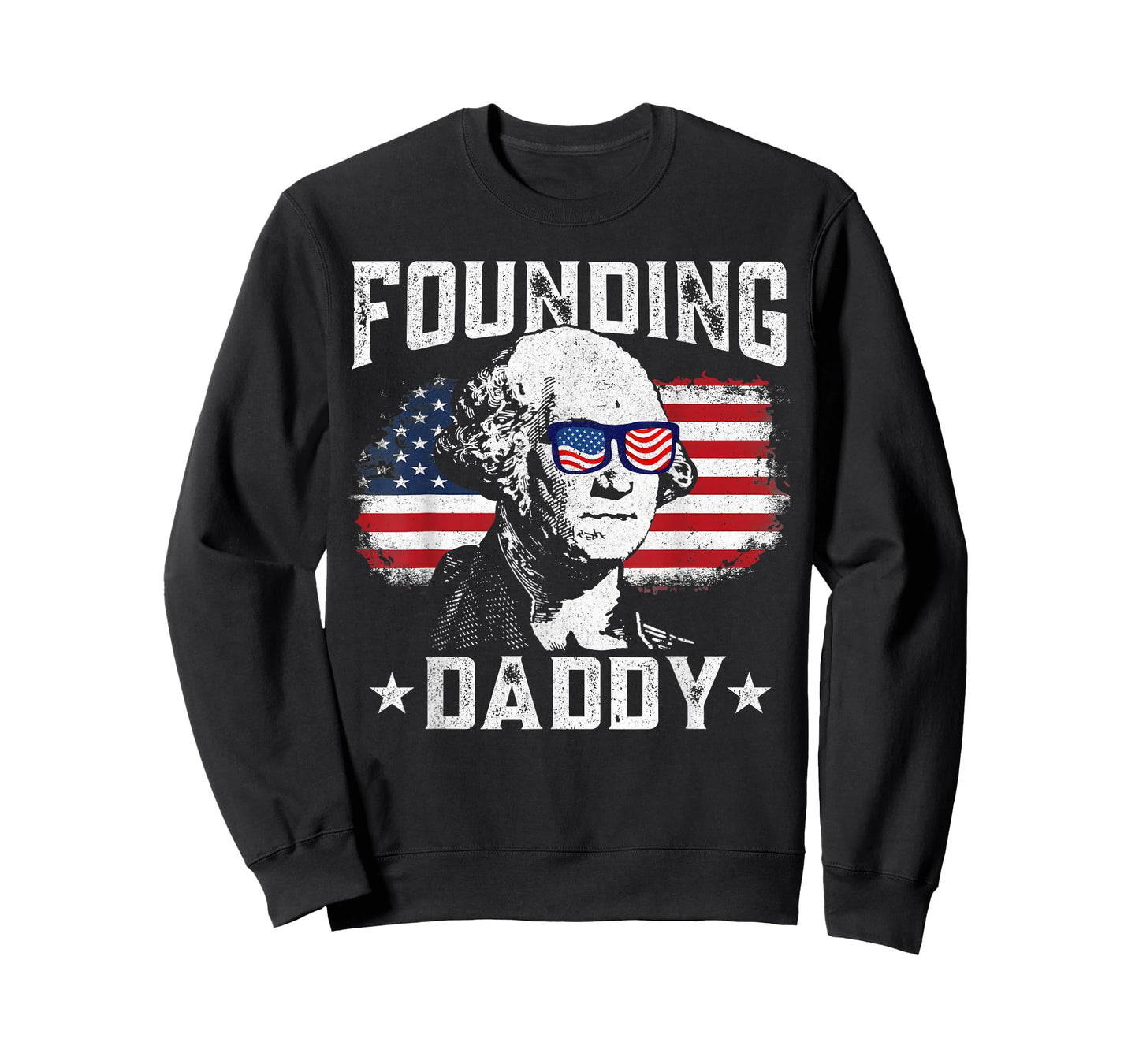 Mens 4th of July Shirt Founding Daddy George Washington 1776 T-Shirt