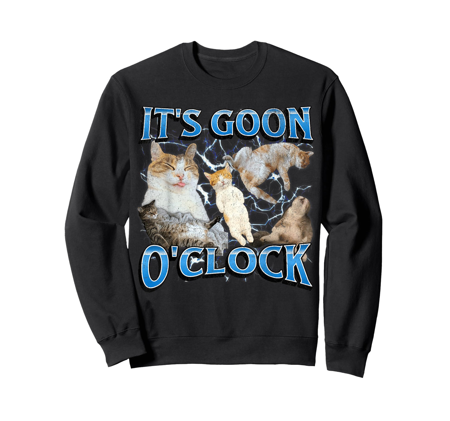 Gooning O'clock Funny Offensive Cat Meme Bootleg Graphic Men Women T-Shirt