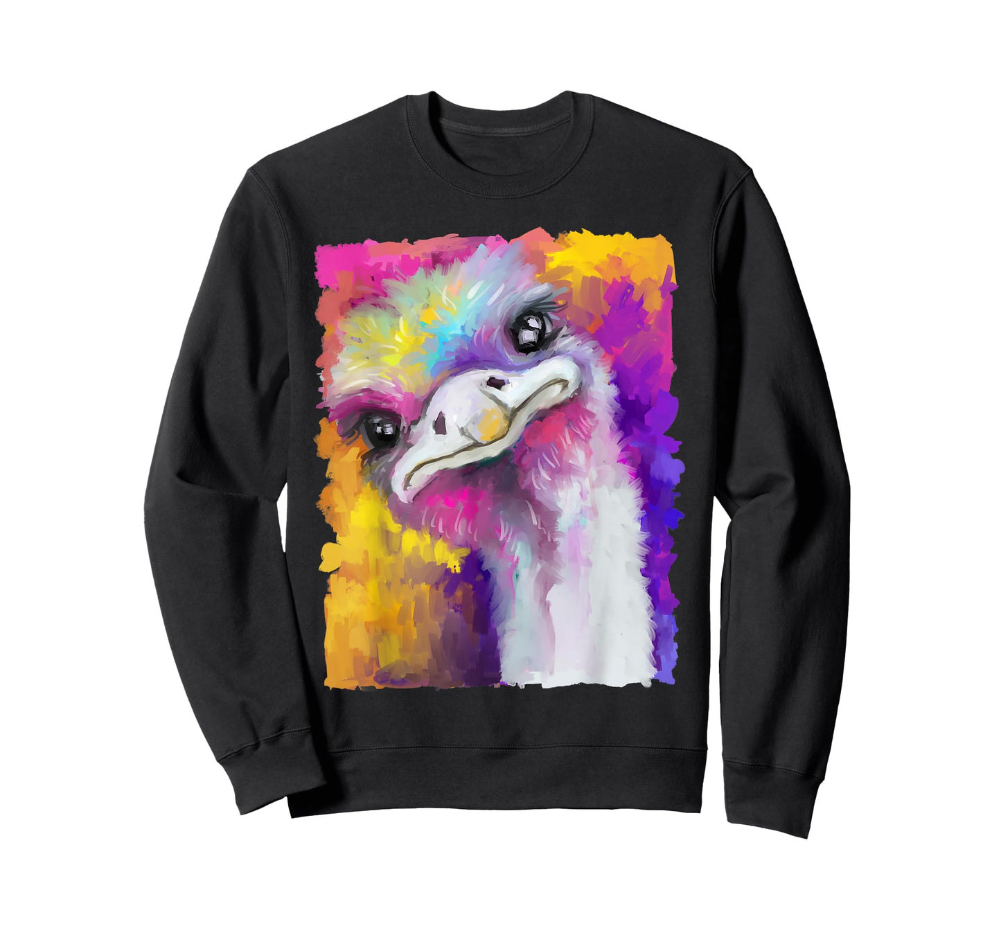 Ostrich Watercolor Funny Animal Lovers Outfit Men Women Kids T-Shirt