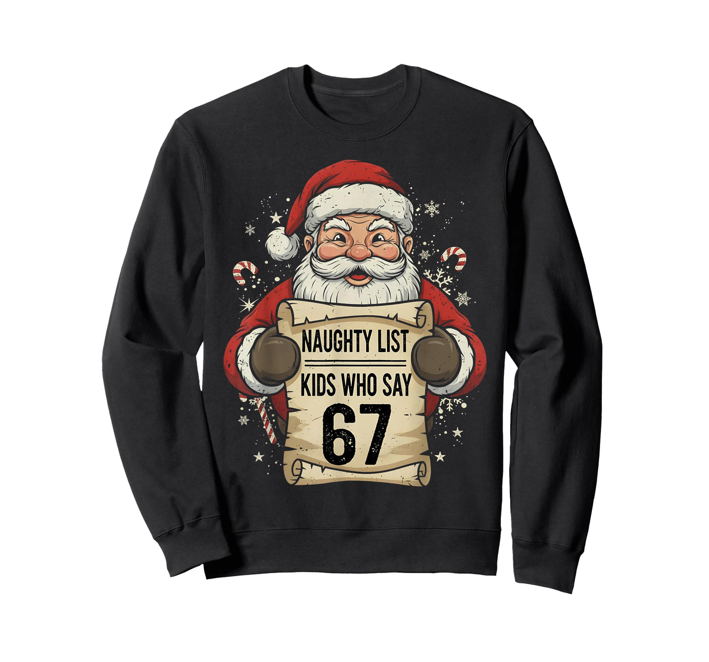 Naughty List Kids Who Say 67 Funny Teacher Christmas T-Shirt