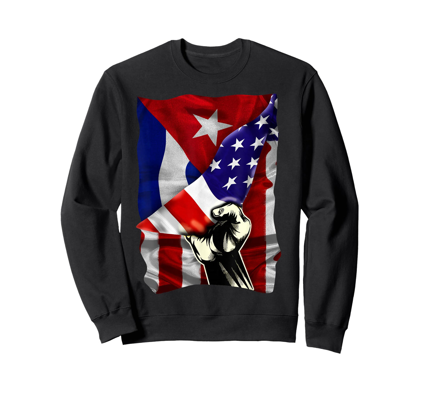 Half American Flag Cuban ROOTS USA Flag Cuba DNA T-Shirt