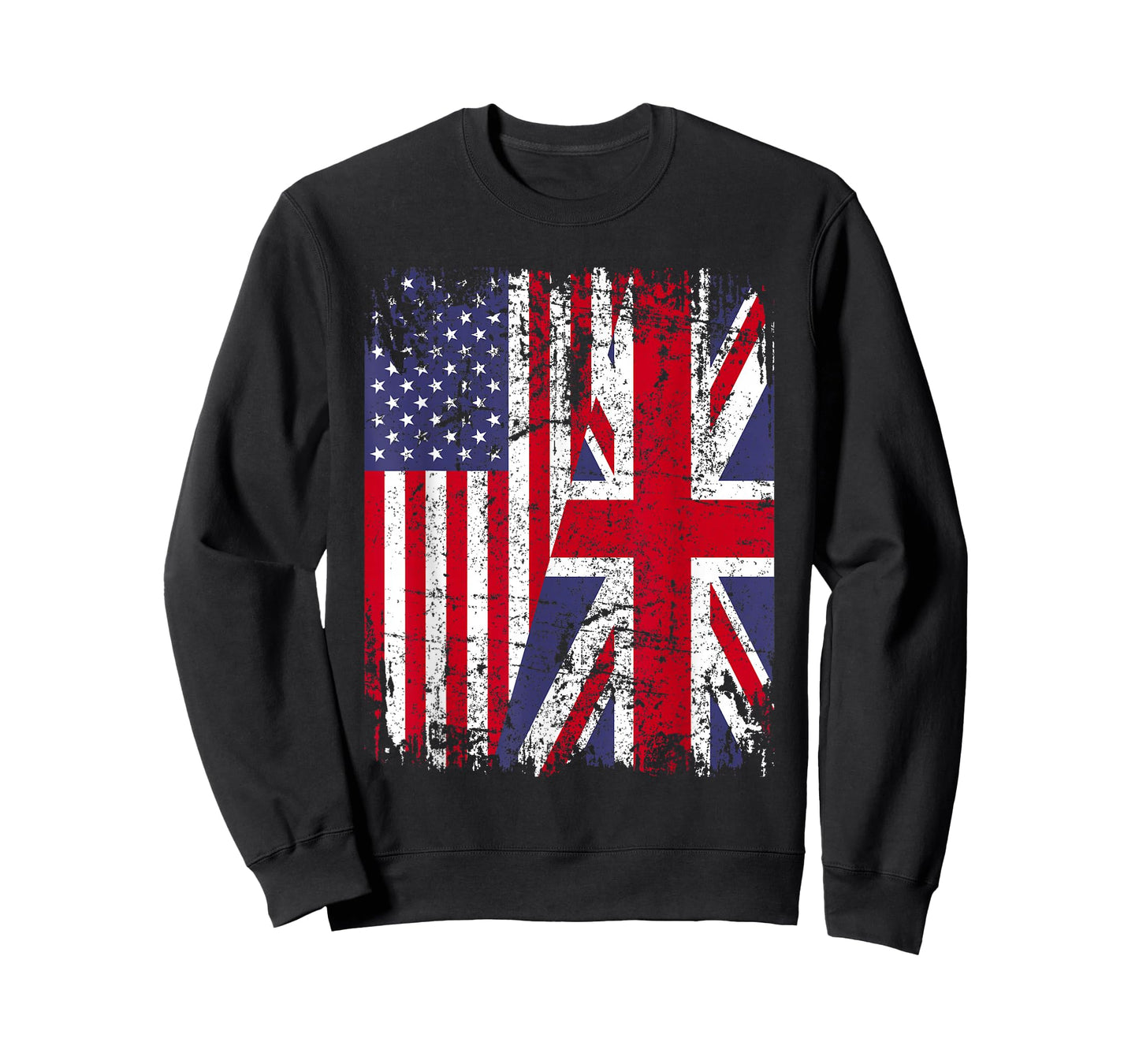 BRITISH ROOTS | Half American Flag | BRITAIN UK T-Shirt