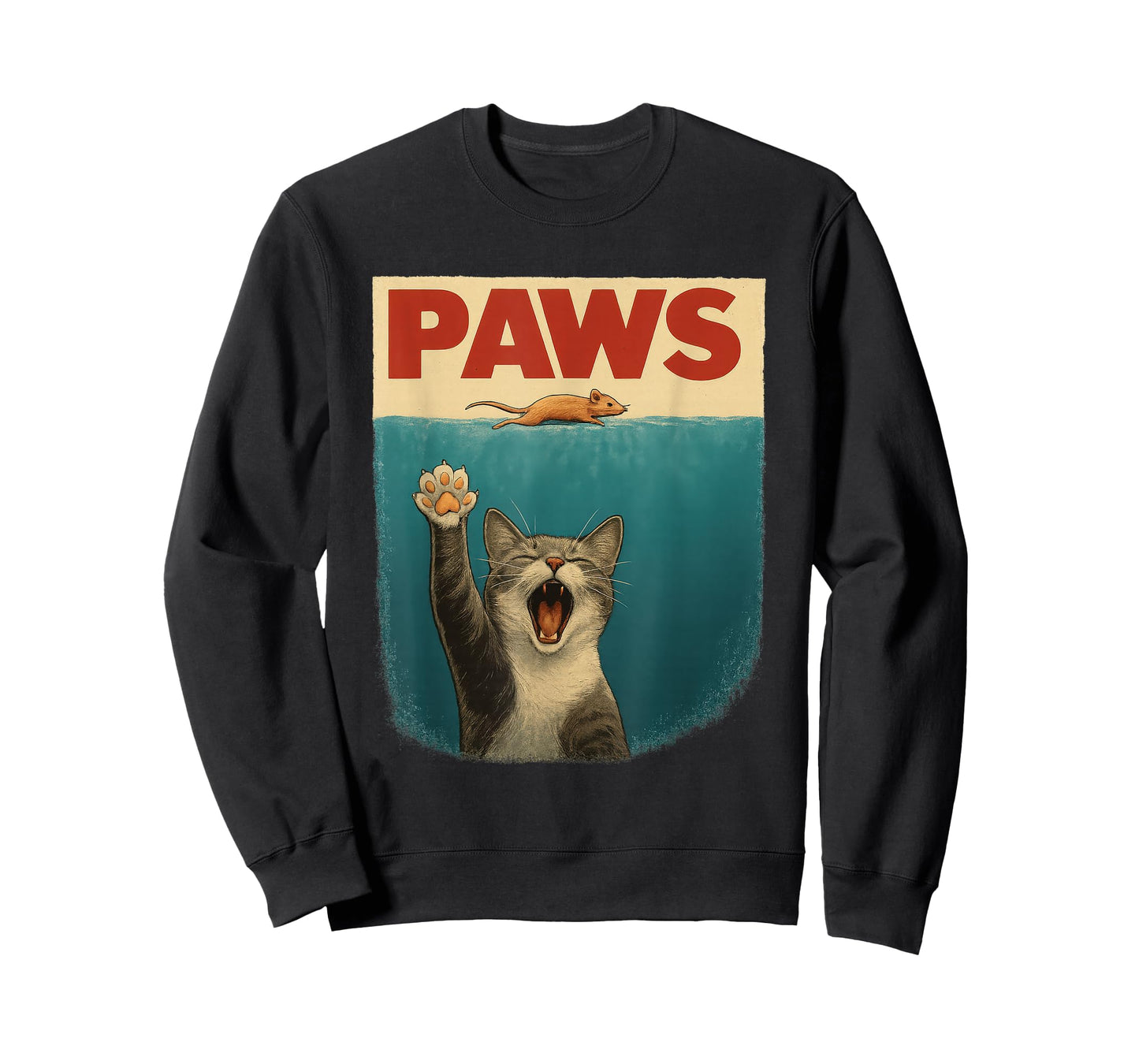 Funny Cat & Mouse Parody Retro Art – Paws T-Shirt