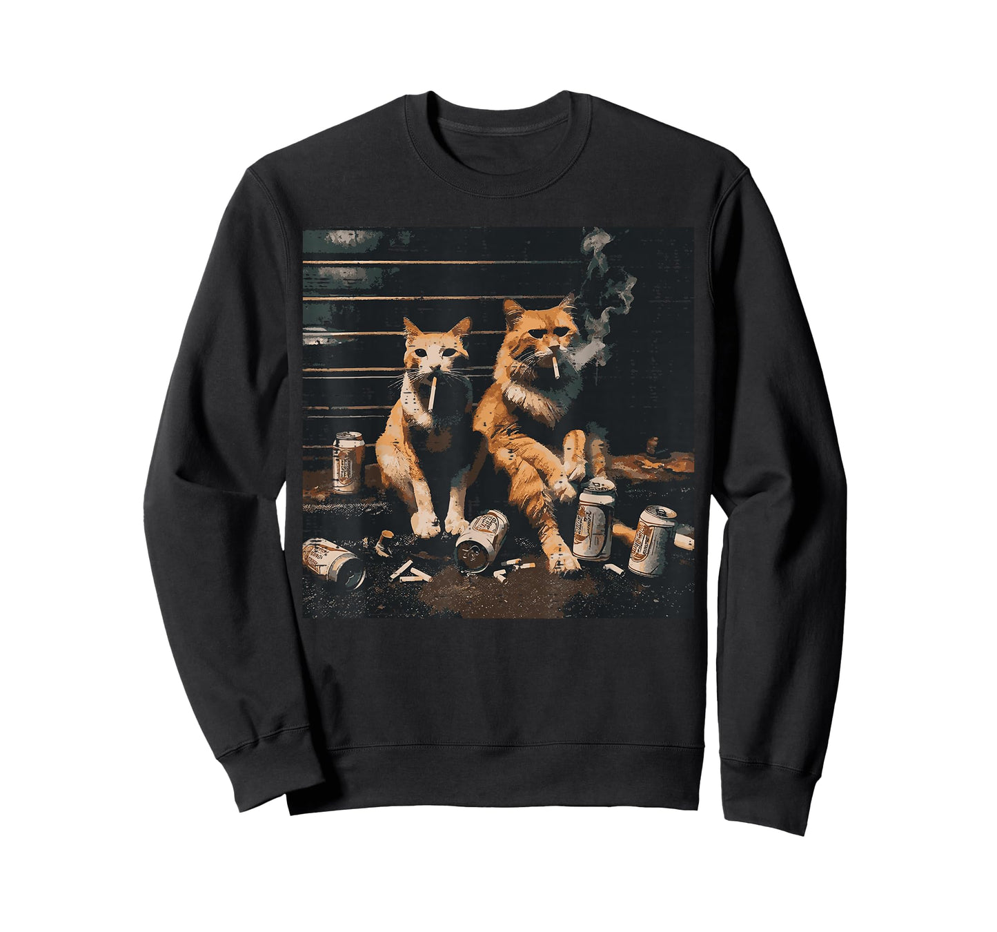Gangsta Cats Funny Gangster Street Meme Humor Men Women T-Shirt