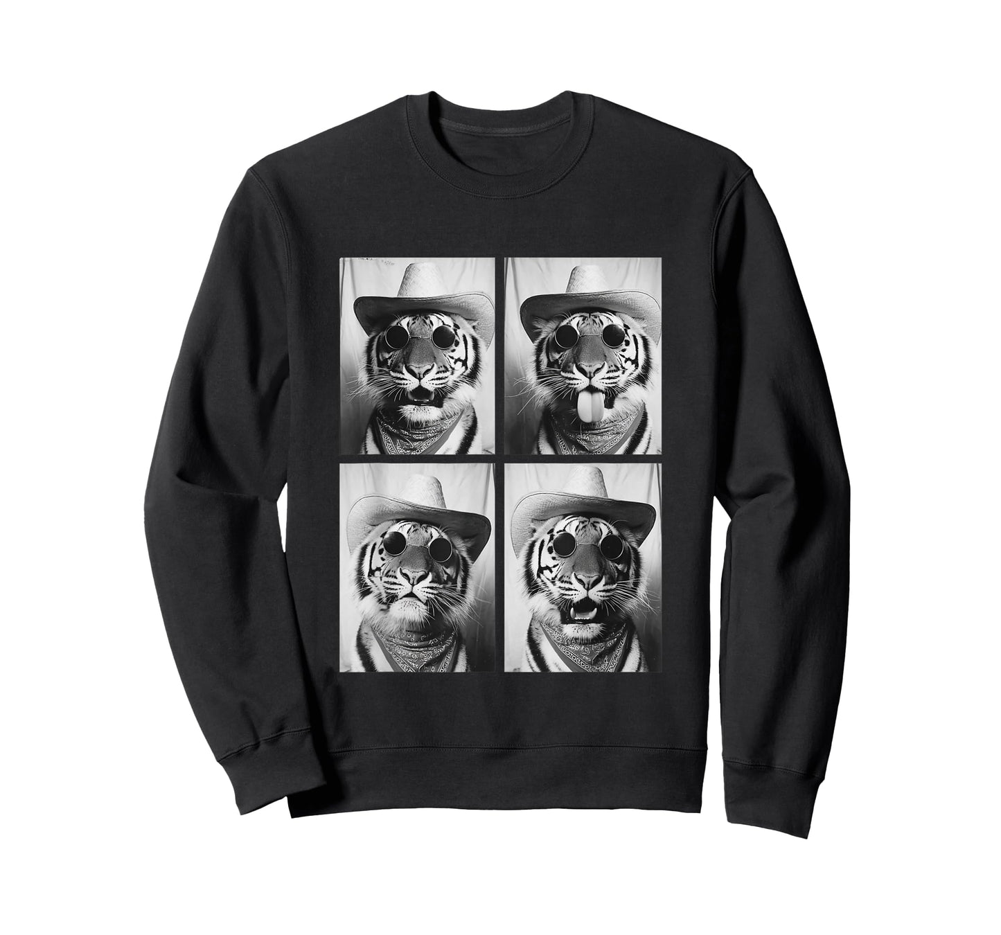 Cowboy Tigers with Sunglasses Animal Photo Booth Western T-Shirt