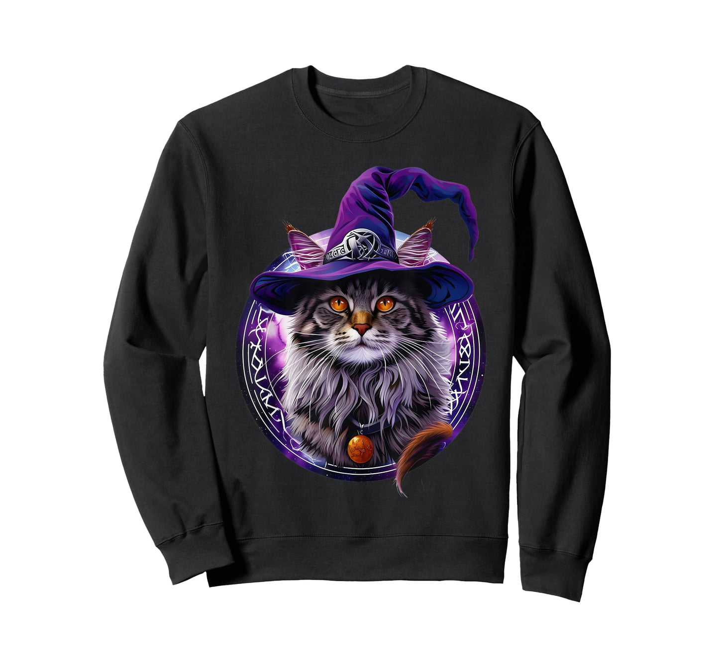 Magical Meowzard: Enchanting Halloween Wizard Cat T-Shirt