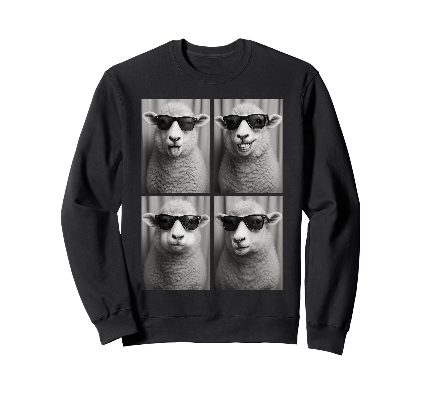Cool Lambs Sunglasses Sheep Meme Farm Animal Selfie Booth T-Shirt