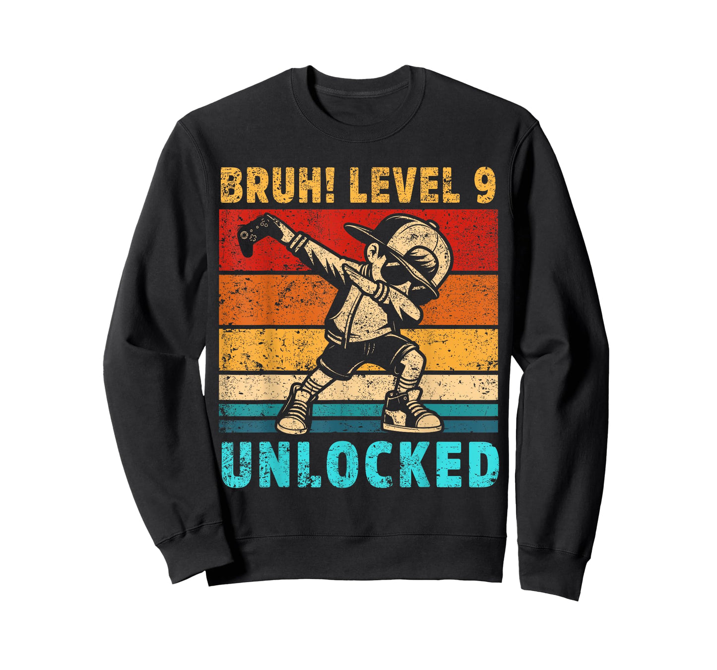 9 Year Old Birthday Dabbing Boy Bruh 9th Level Unlocked T-Shirt