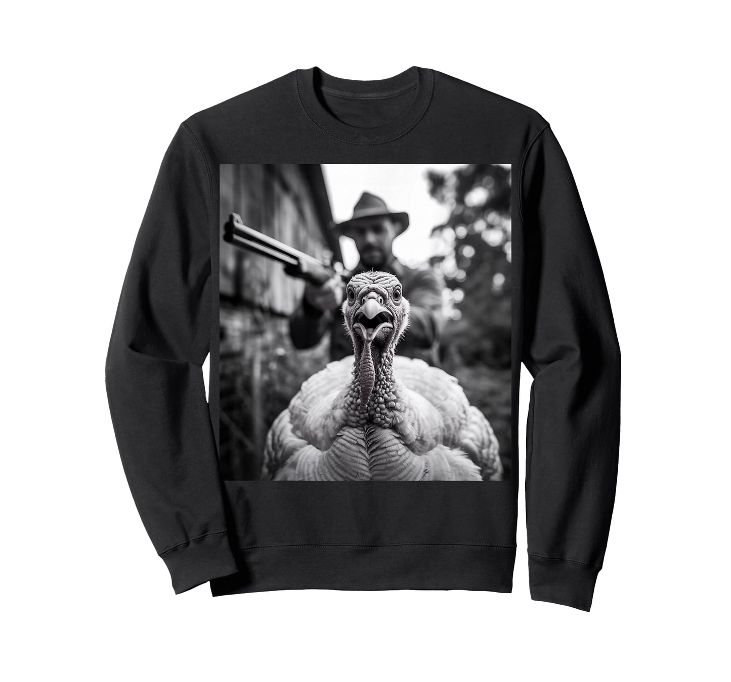 Funny Thanksgiving Turkey Selfie Escaping Christmas T-Shirt