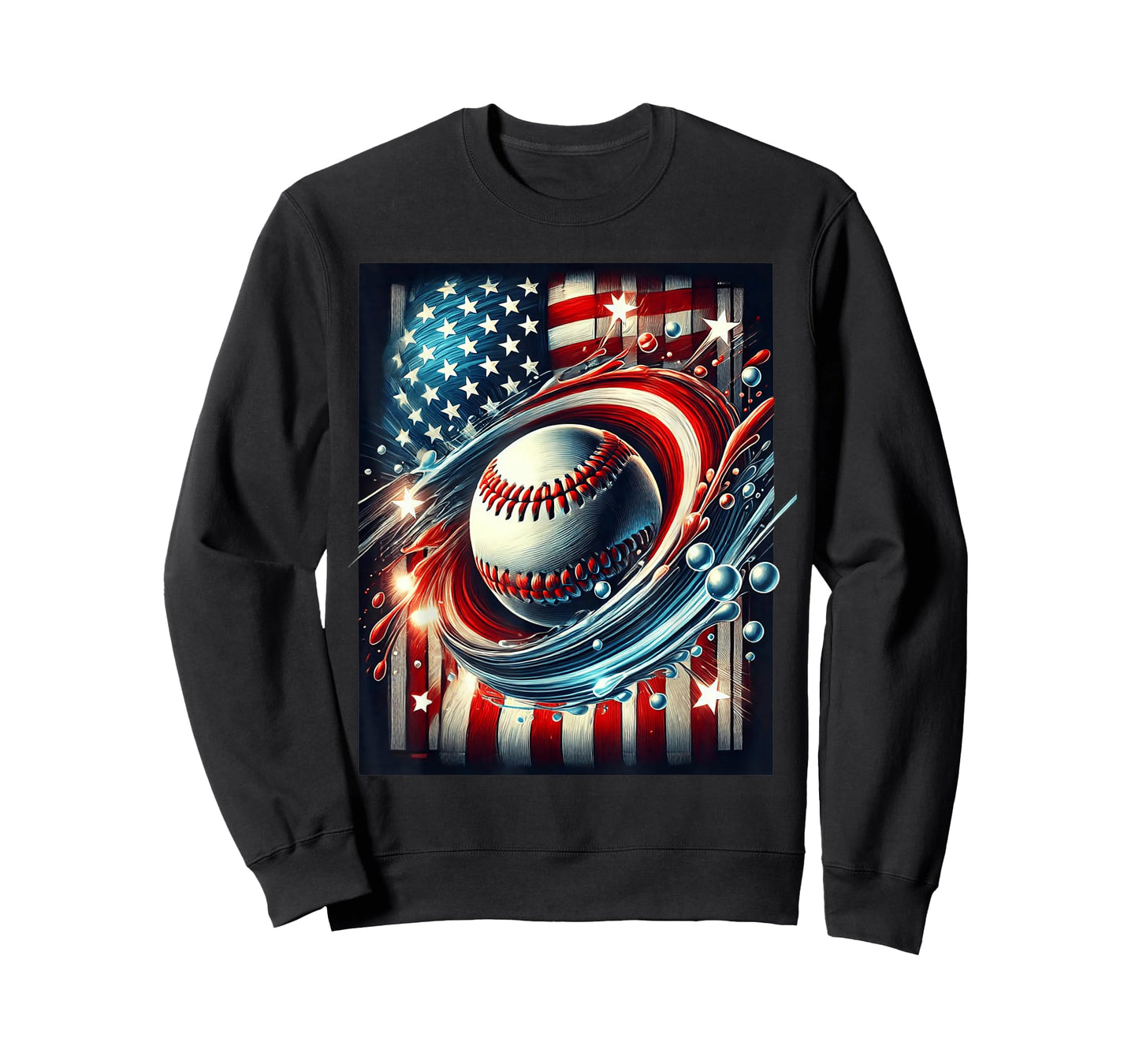 Baseball 4th Of July Men USA American Flag Patriotic Men T-Shirt