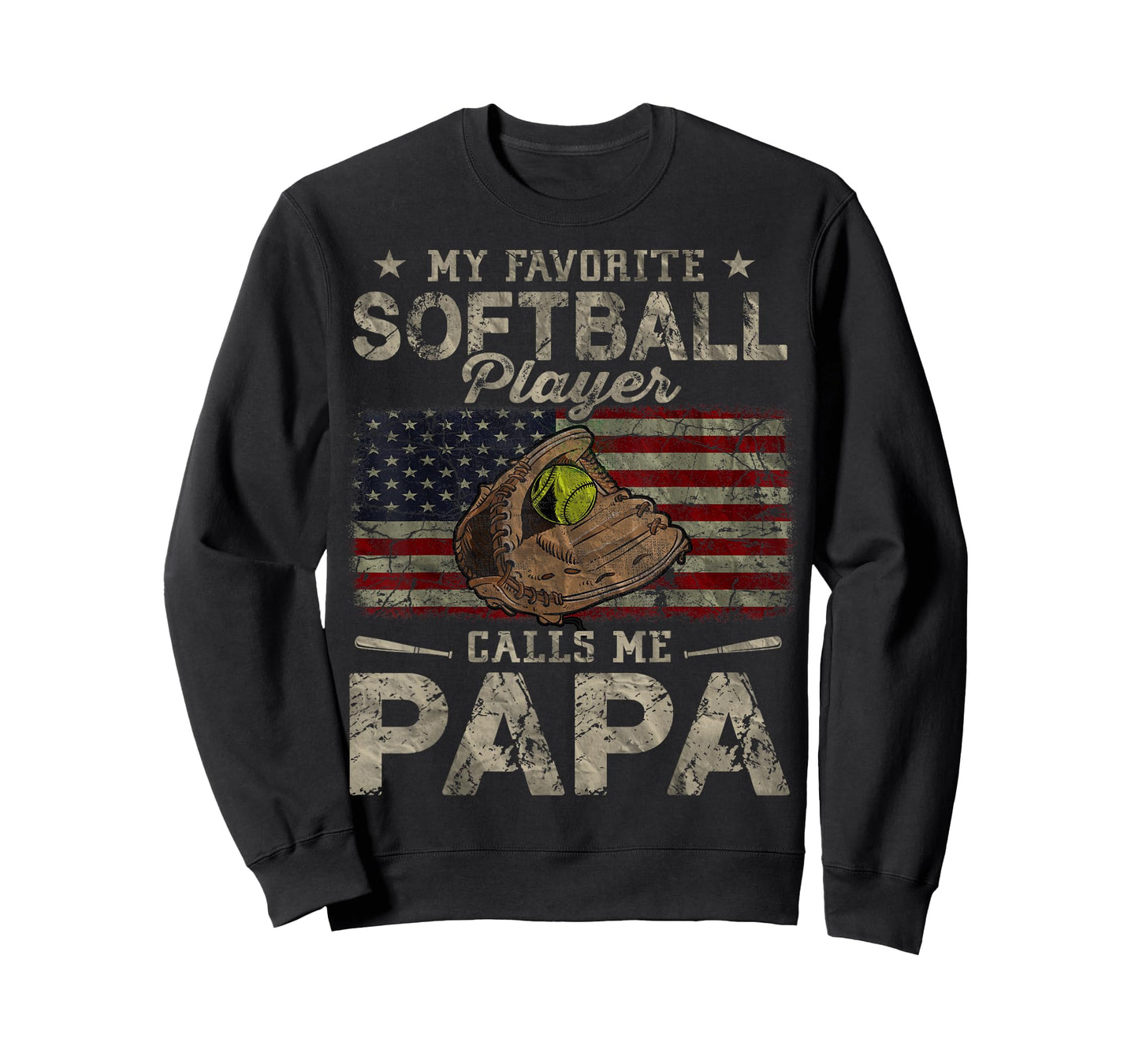 My Favorite Softball Player Calls Me Papa Father's Day T-Shirt