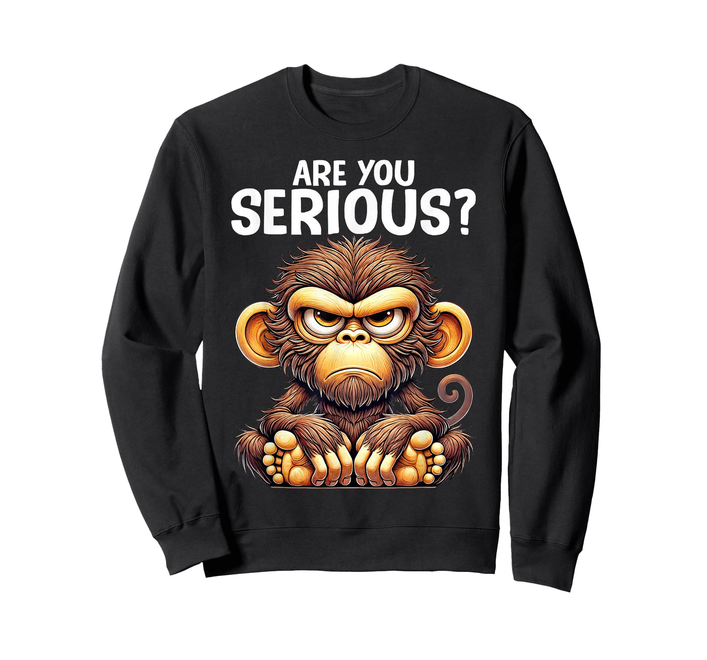 Humor Are You Serious Grumpy Funny Monkey Meme T-Shirt